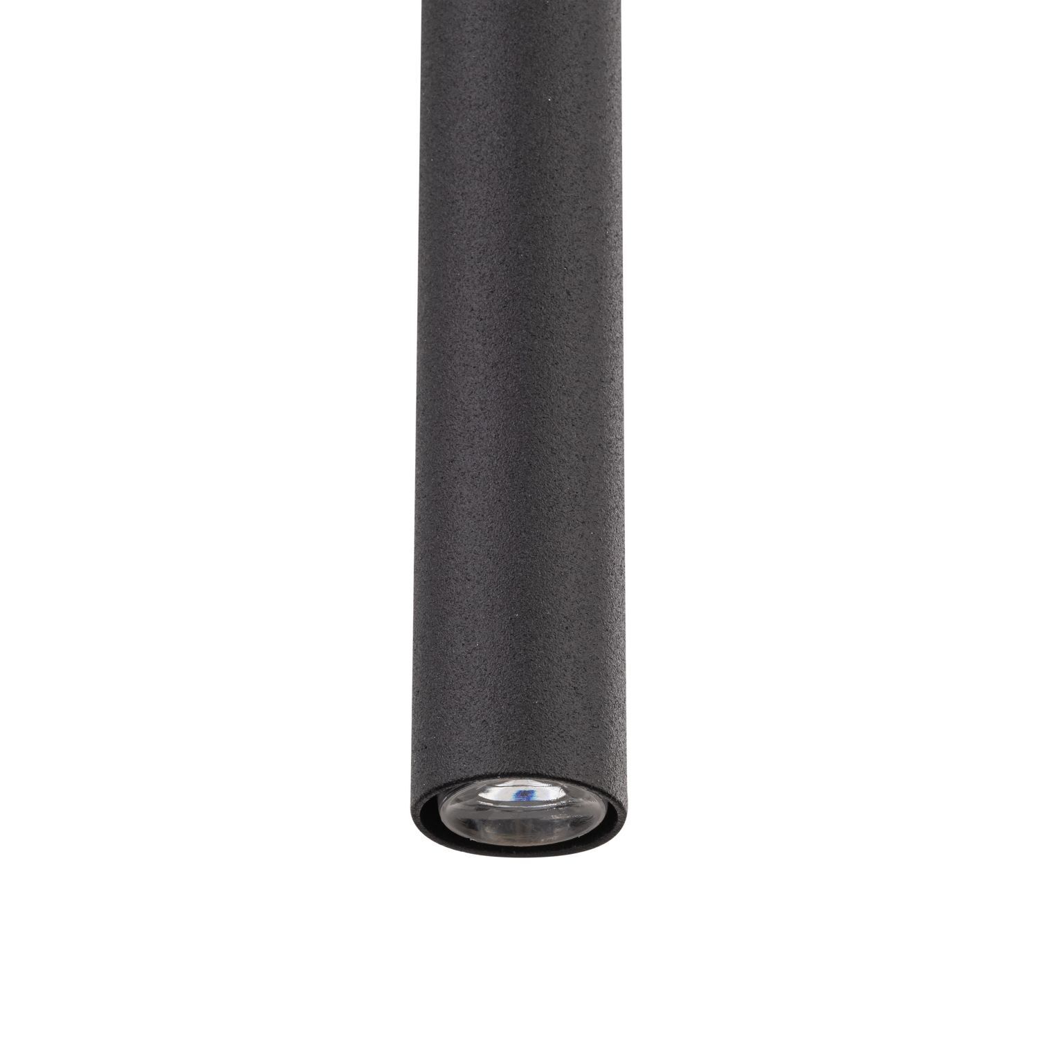Schwarze Pendelleuchte Metall Ø 5,2cm schmal höhenverstellbar
