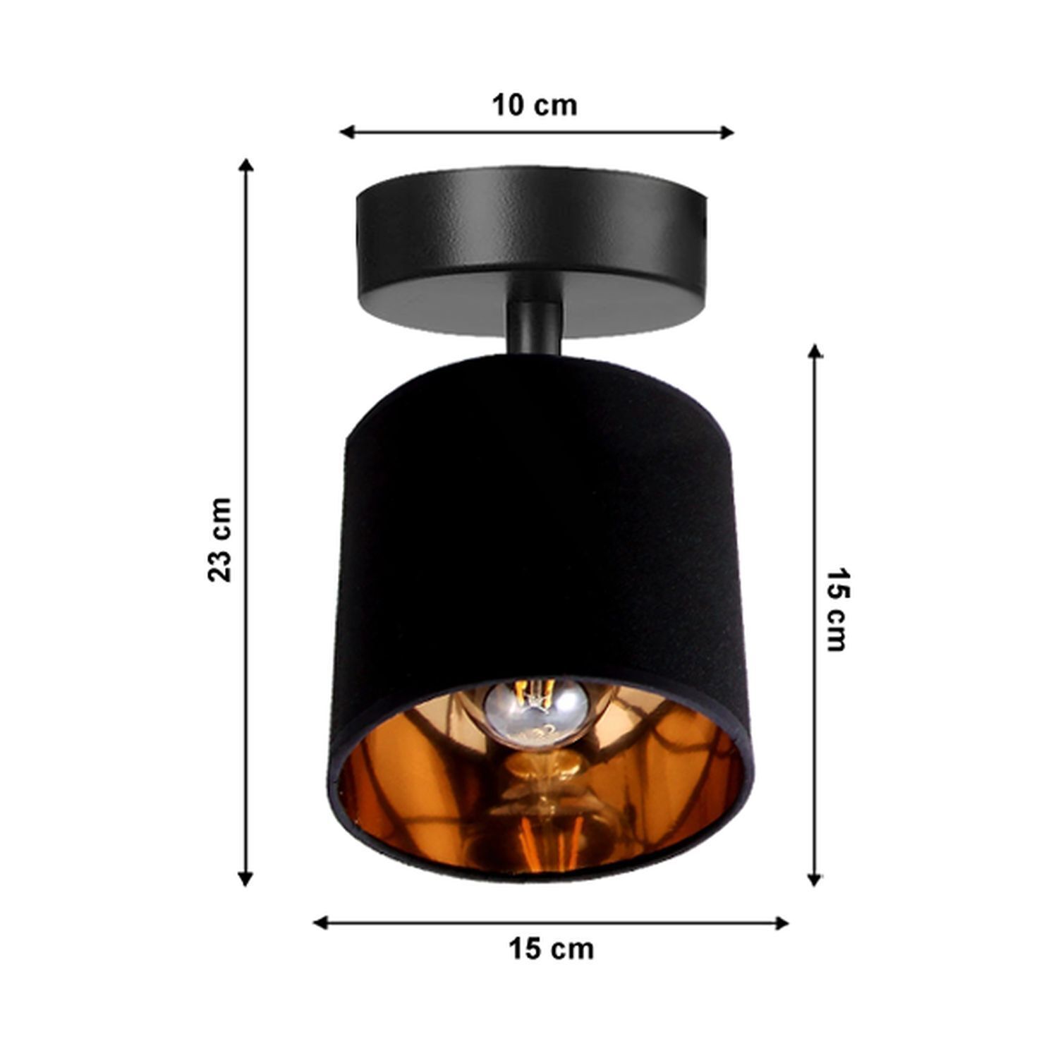 Deckenleuchte, Schwarze Lampe, Textil-Lampe, Roter Reflektor?, Einstellbare Aufhängung