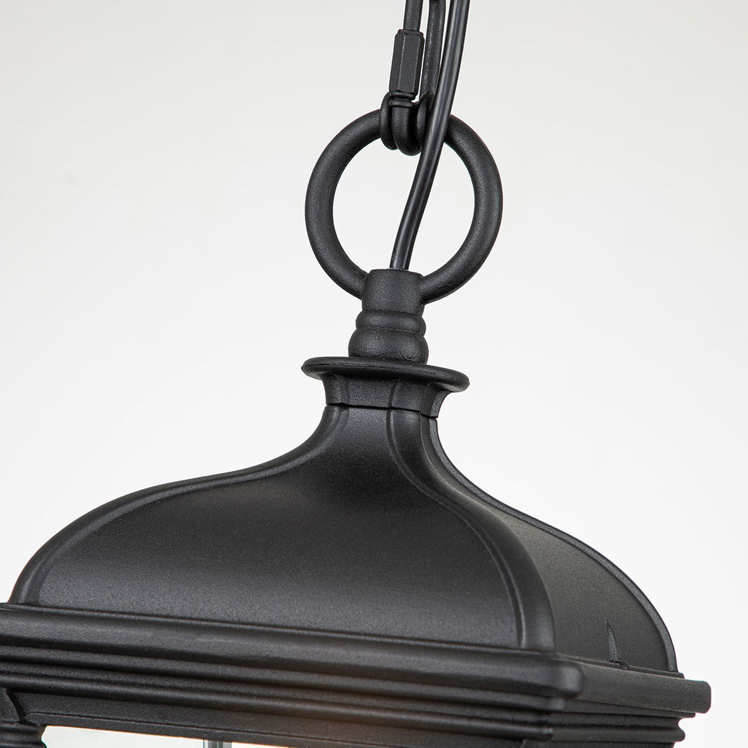 Außenlampe Schwarz B: 18 cm H: max. 141,2 cm E27 pendant, hängeleuchte, schwarzmetall, laternenstil, kabelpendel