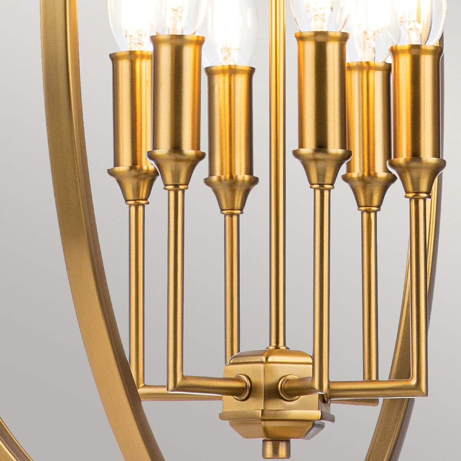 Pendelleuchte Metall E14 rund D: 62,2 cm Modern Leuchte, Chandelier, Gold, Kugellampe, Metall