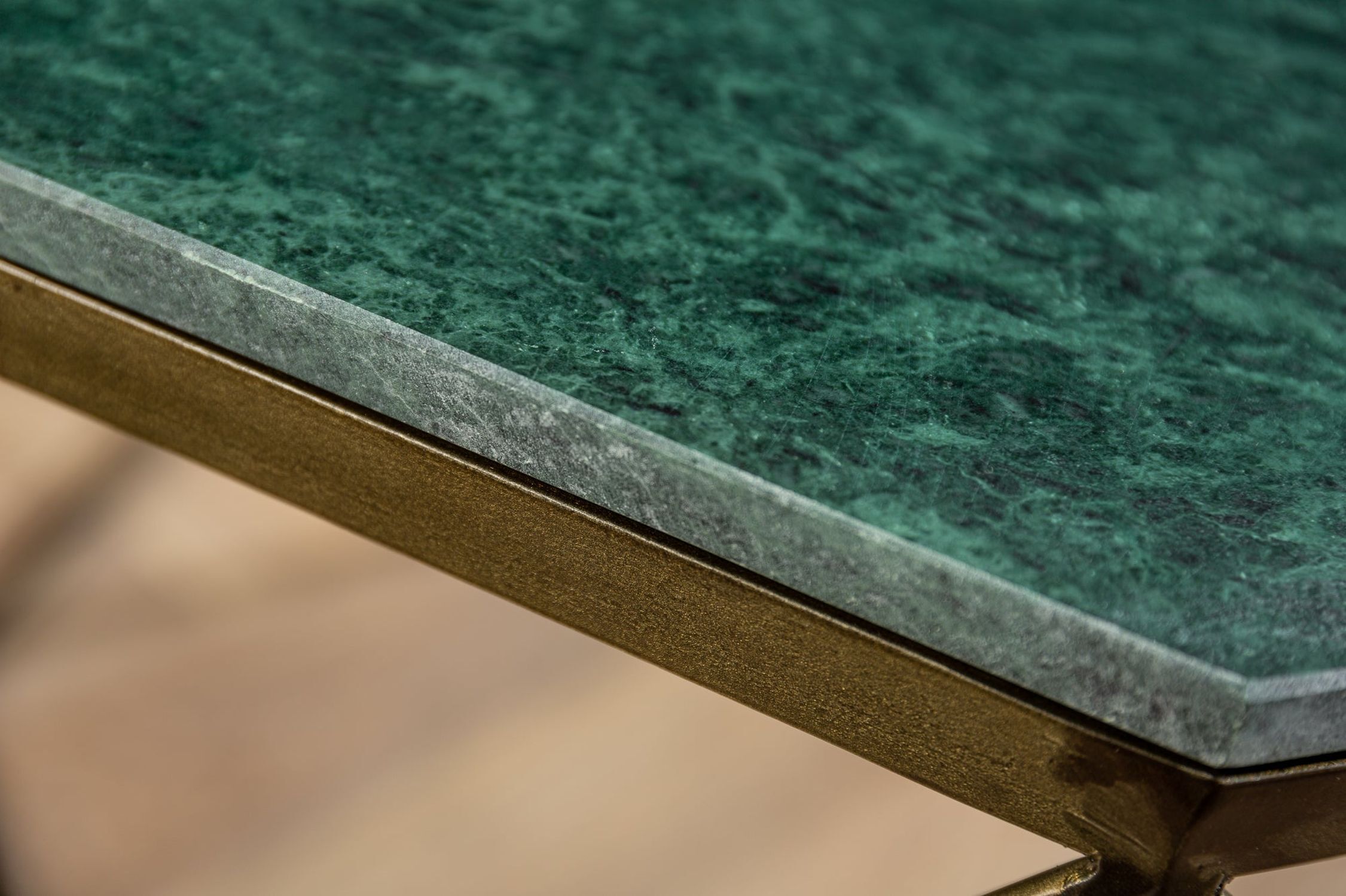 Couchtisch Marmor Metall in Grau Schwarz 70 x 70 cm