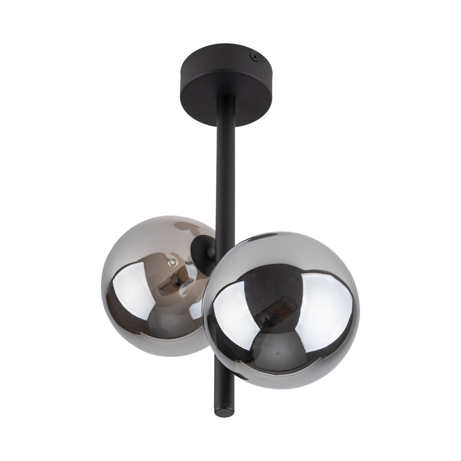 Deckenleuchte Glas Metall 2-flammig G9 Grau Schwarz Beleuchtung, Leuchte, Deckenventilator, Gerät, Elektrisches Gerät