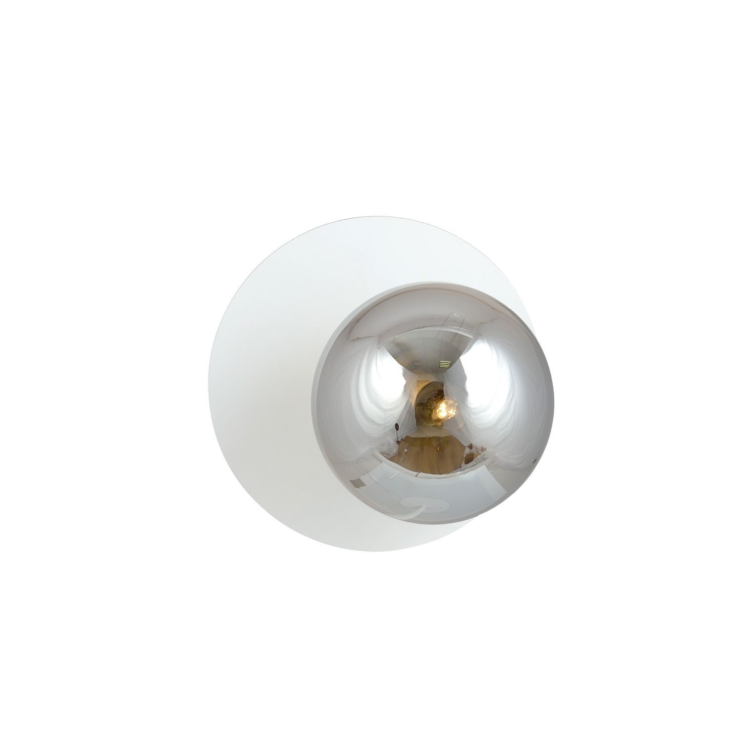 Wandlampe Weiß Grau Ø 20 cm rund Kugel Schirm E14