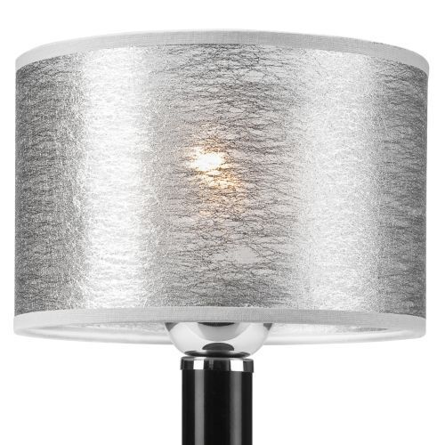 Tischlampe Modern Grau Stoff H:33cm DENIRA