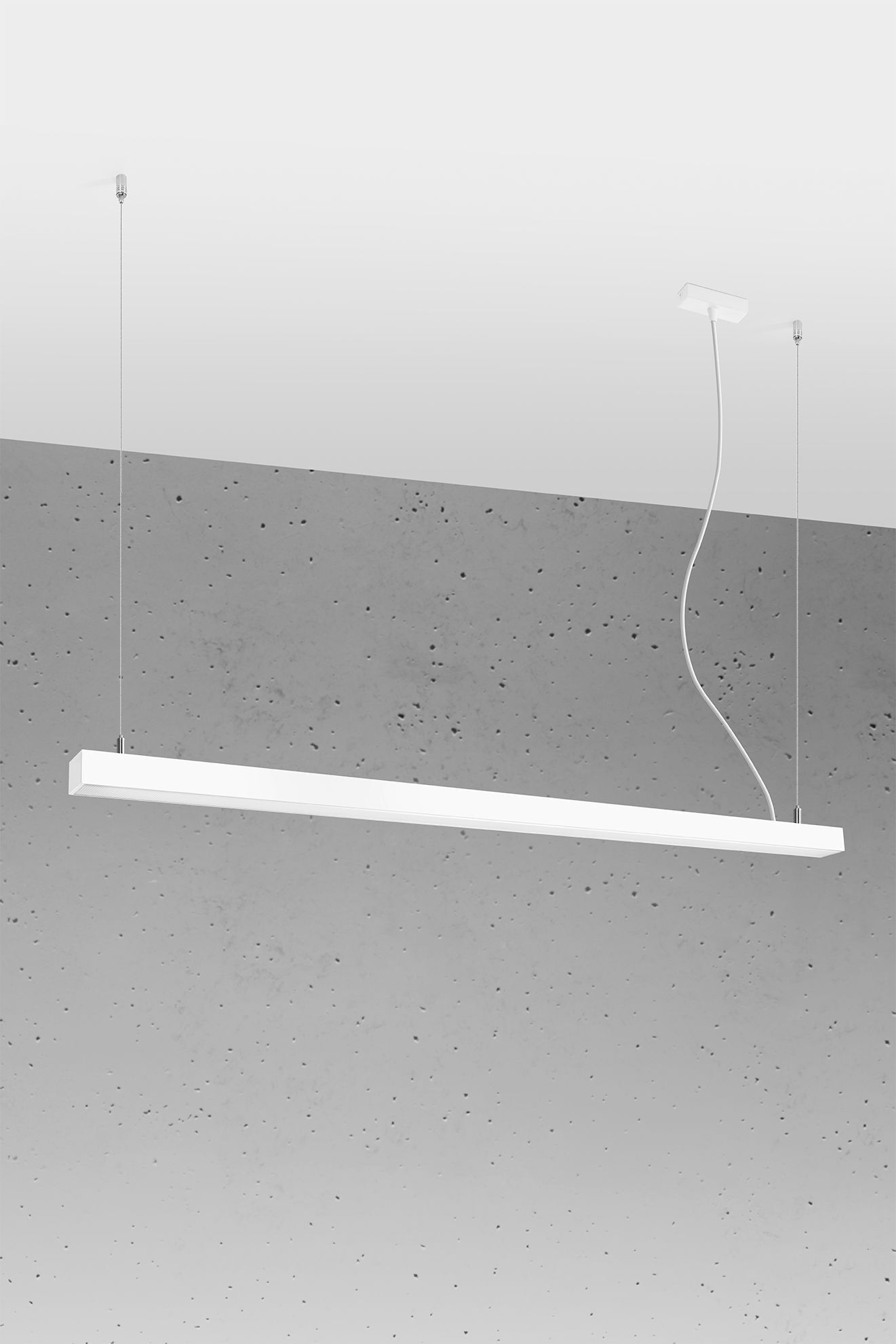 LED Hängelampe Weiß 150 cm groß blendarm 4000 K