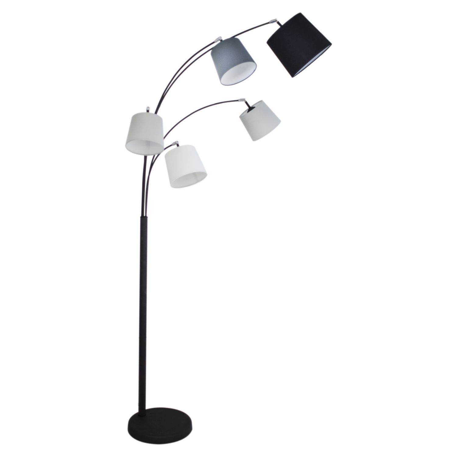 Bodenleuchte groß 200 cm 5-flammig E14 verstellbar Lampe, Lampenschirm
