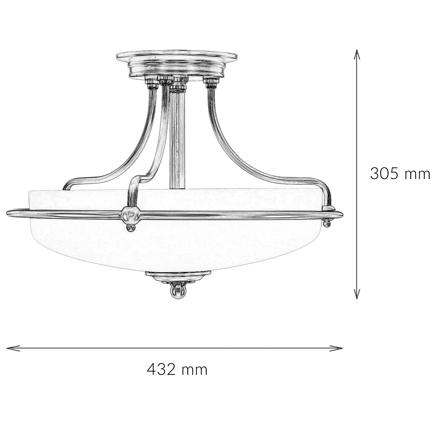 Deckenleuchte ASPERO Bronze Ø43cm Flur Lampe Leuchte
