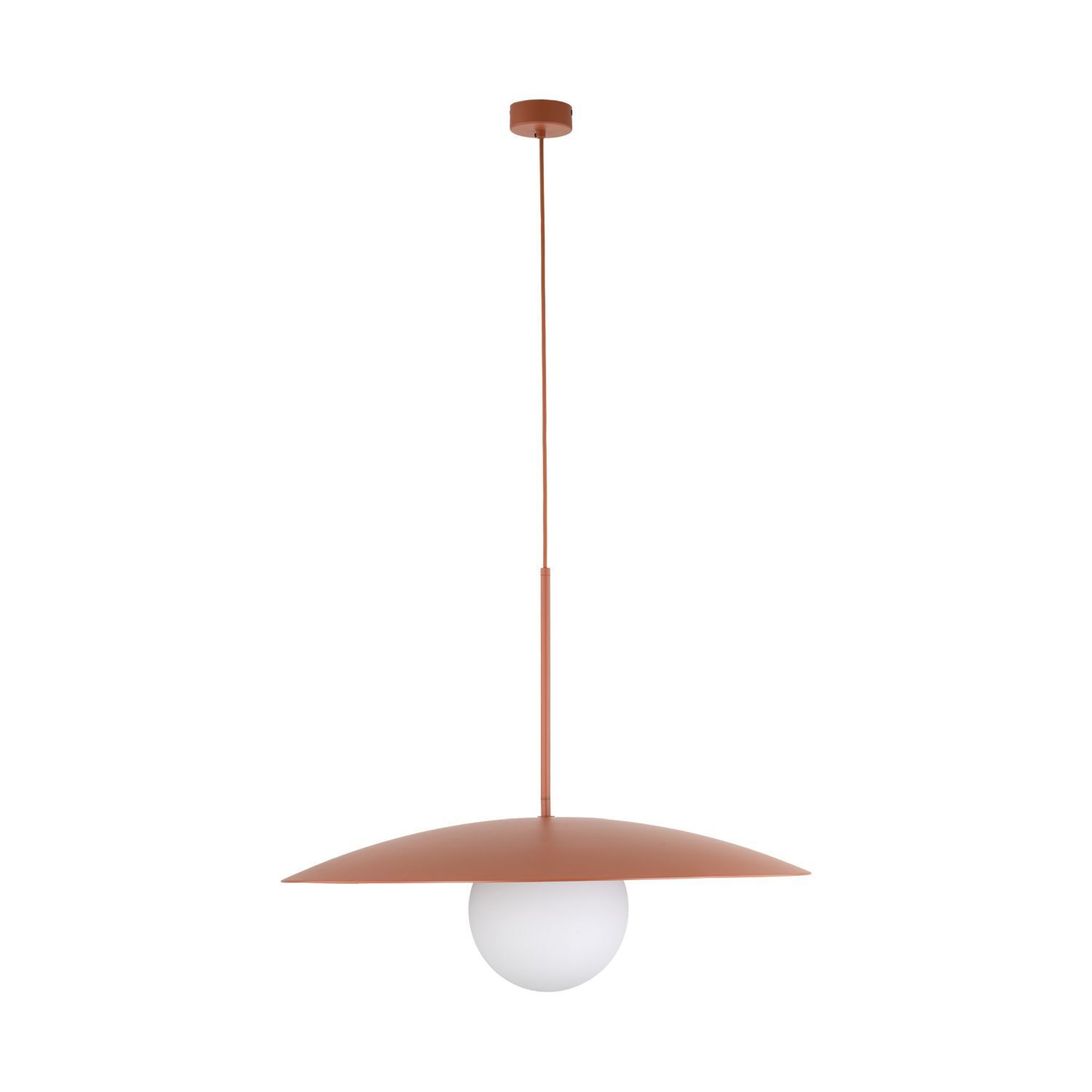 Blendarme Hängelampe Ziegelrot Metall Glas E27 Ø65 cm Lampe, Gerät, Deckenventilator, Elektrisches Gerät