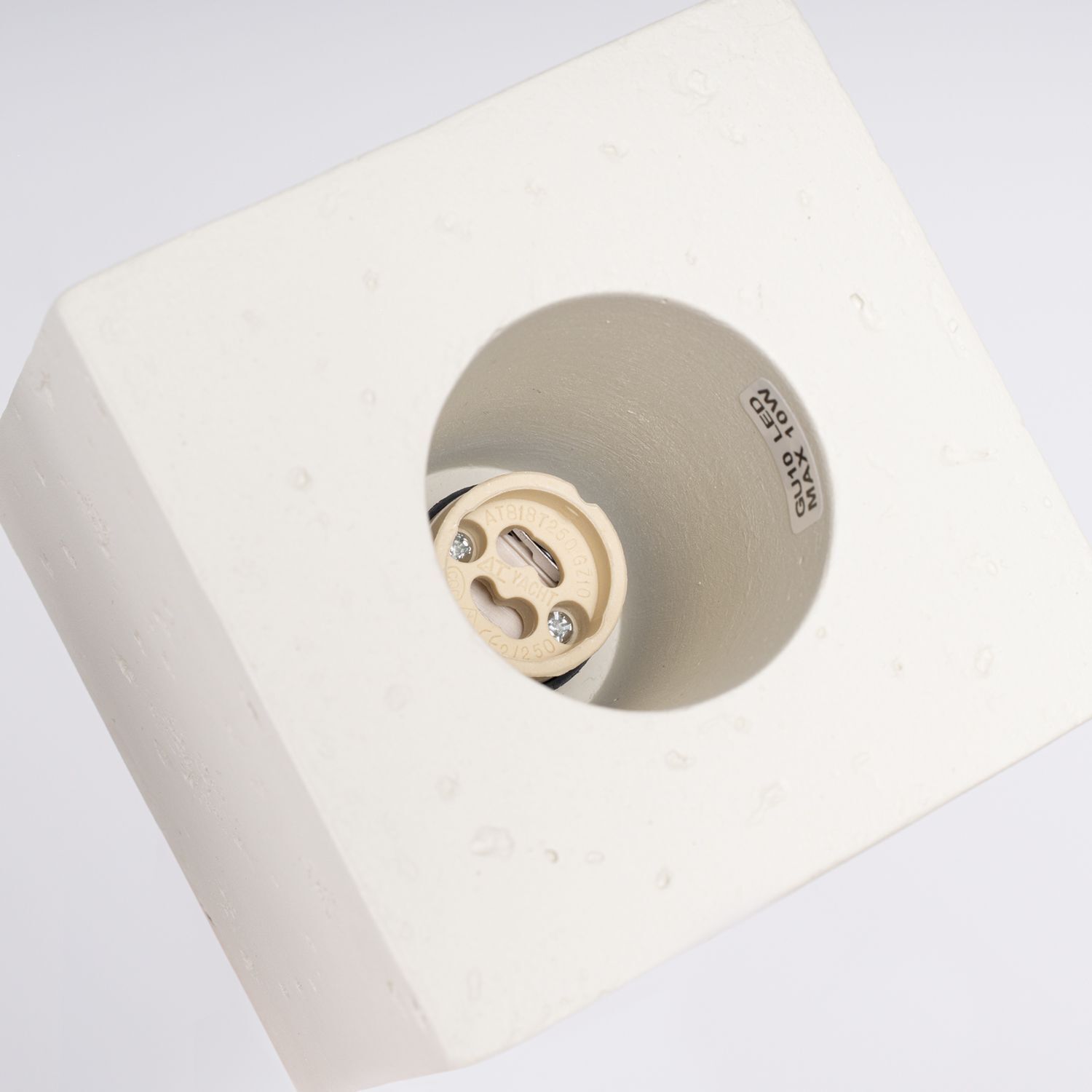 Deckenstrahler Beton Beige GU10 B:10 cm Aufbau Spot Papier, Klebeband