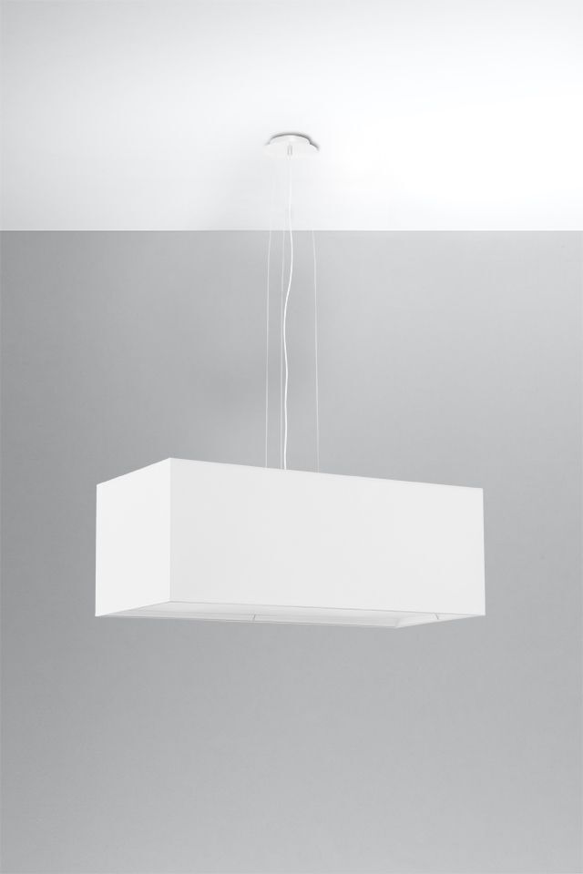 Hängeleuchte Modern Weiß eckig B: 80 cm 3x E27