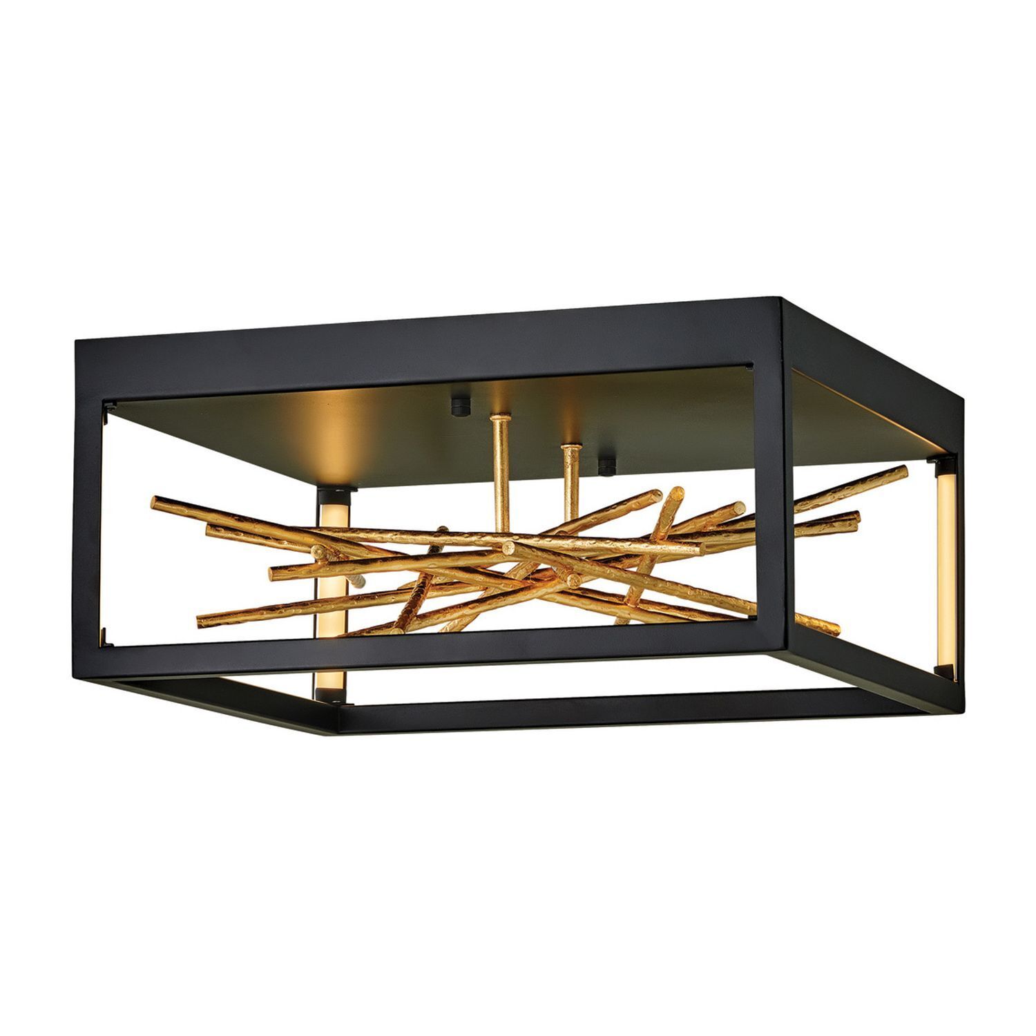 Deckenleuchte LED in Schwarz Gold indirekt Metall VALIA