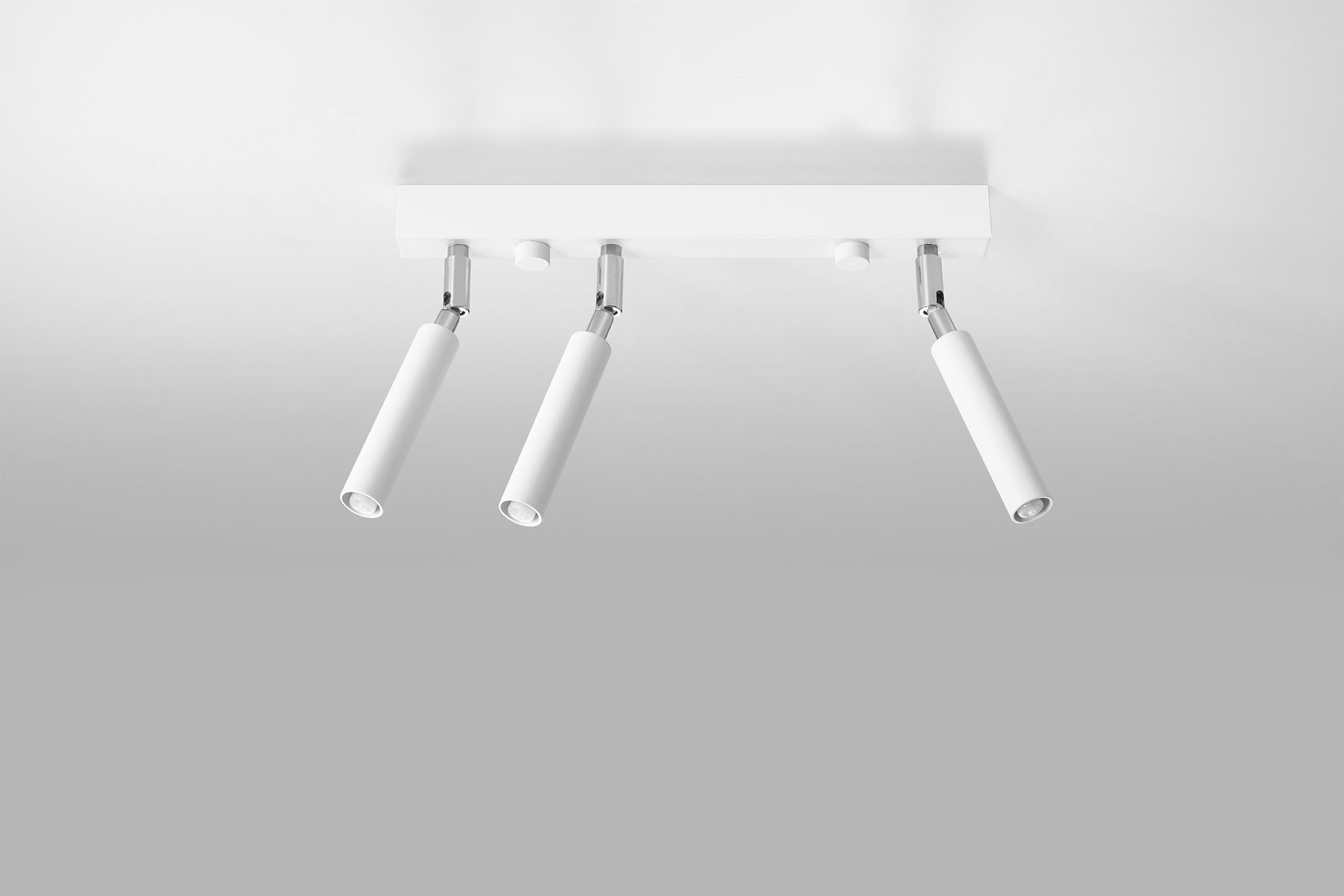 Deckenstrahler Metall 35 cm Weiß verstellbar 3-flammig