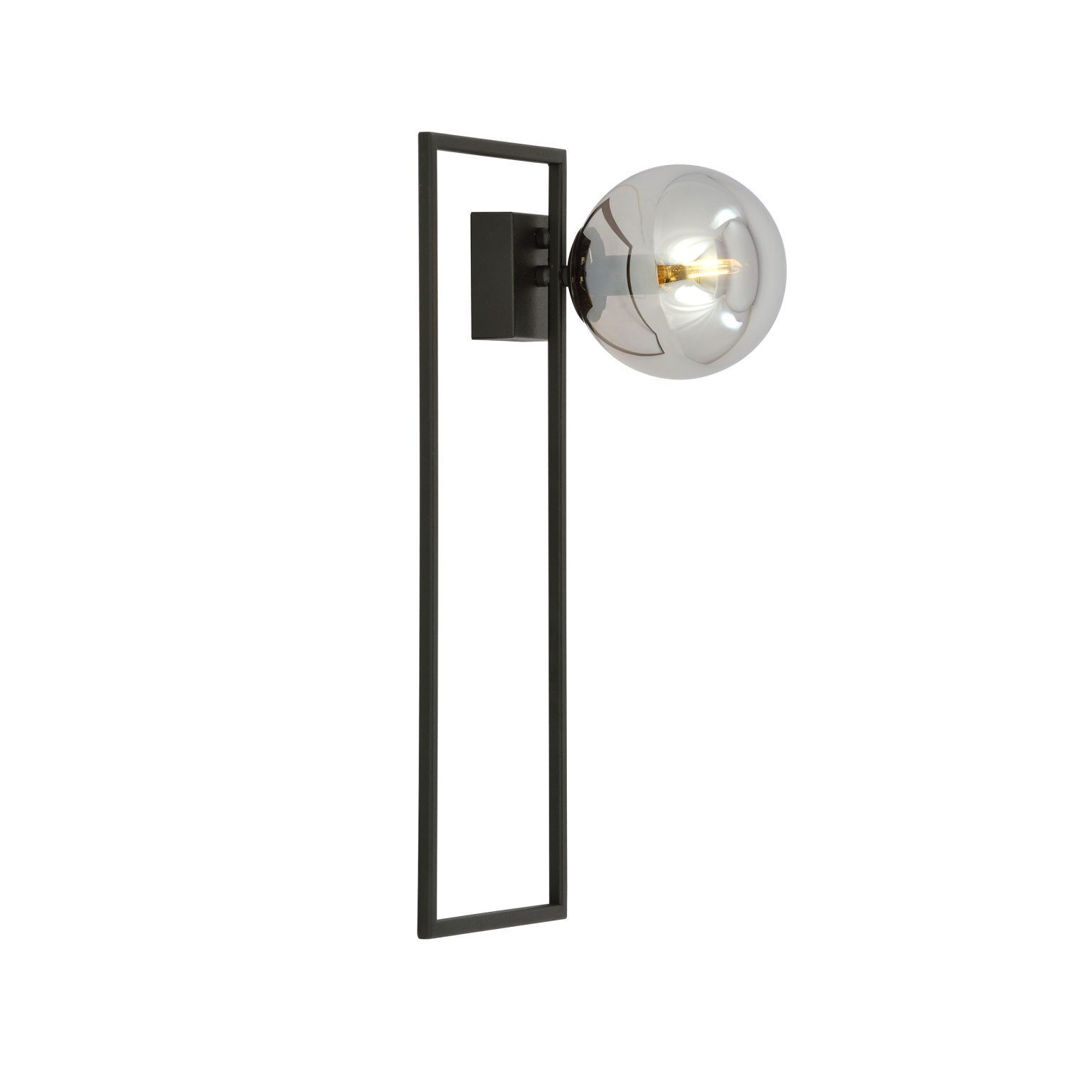 Deckenlampe Kugelschirm L: 50 cm Schwarz Grau E14 Glas Metall Leuchte, Beleuchtung, Lampe