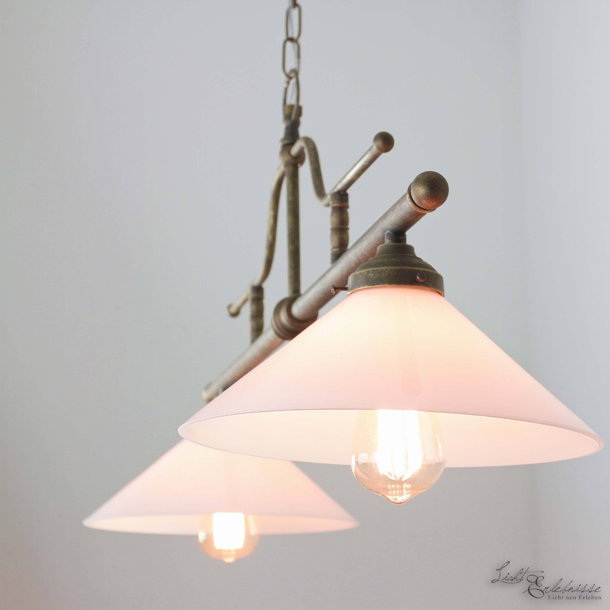 Hängeleuchte Bronze Antik 2-flmg Rustikal Premium Lampe, Leuchte, Kronleuchter