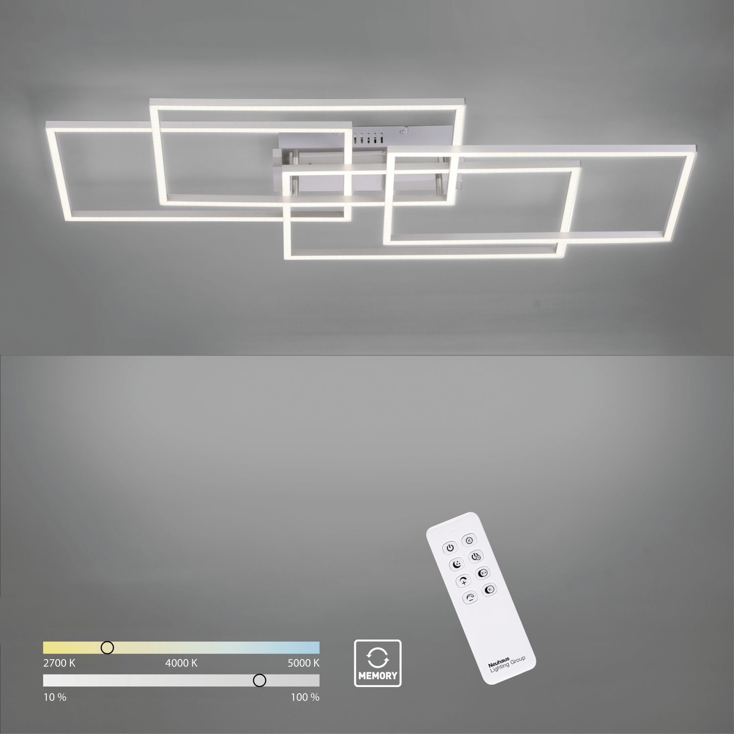 LED Deckenleuchte in Stahl L:95 cm 2700-5000 K drehbar