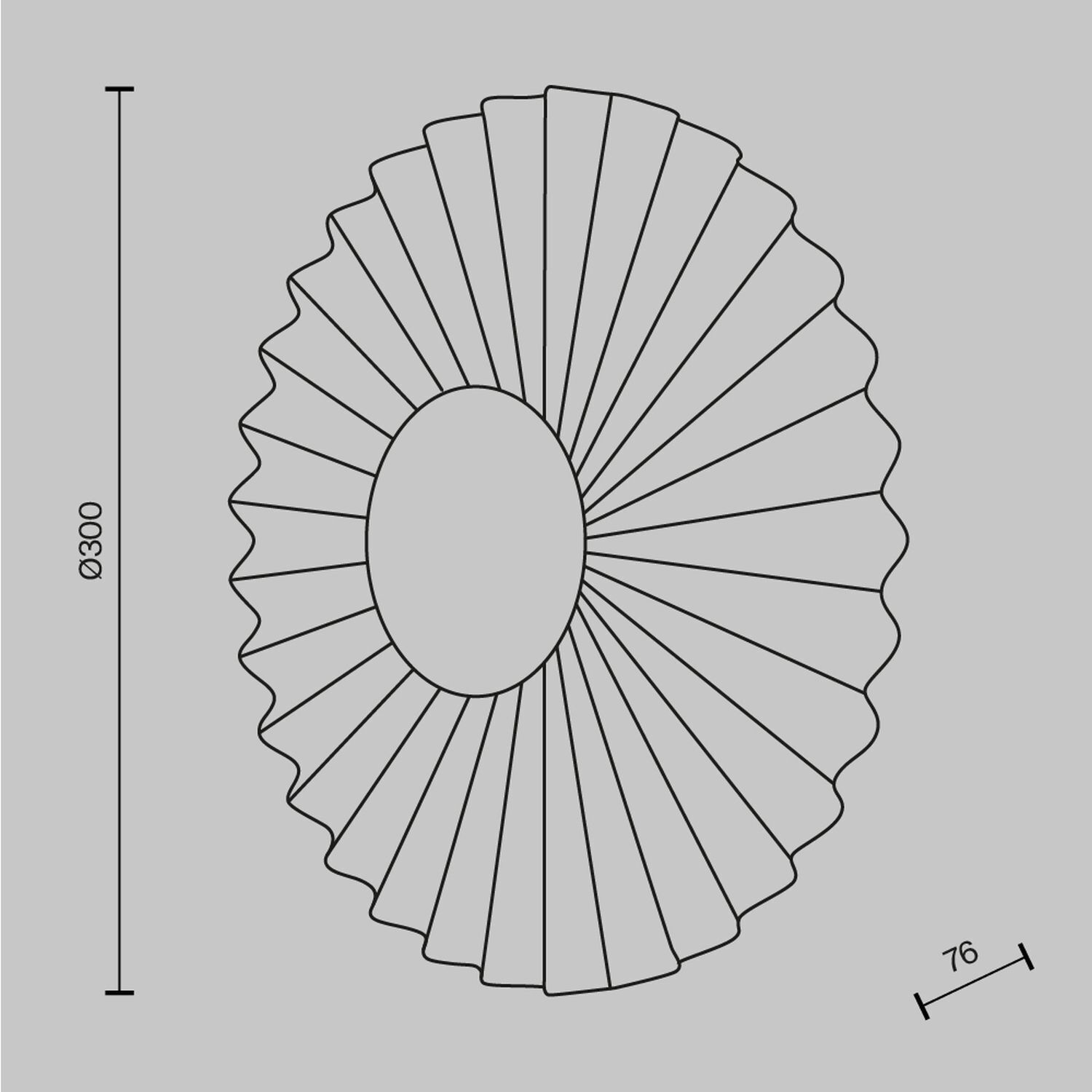 LED Wandleuchte dimmbar Metall rund Ø 30 cm 510 lm KAI