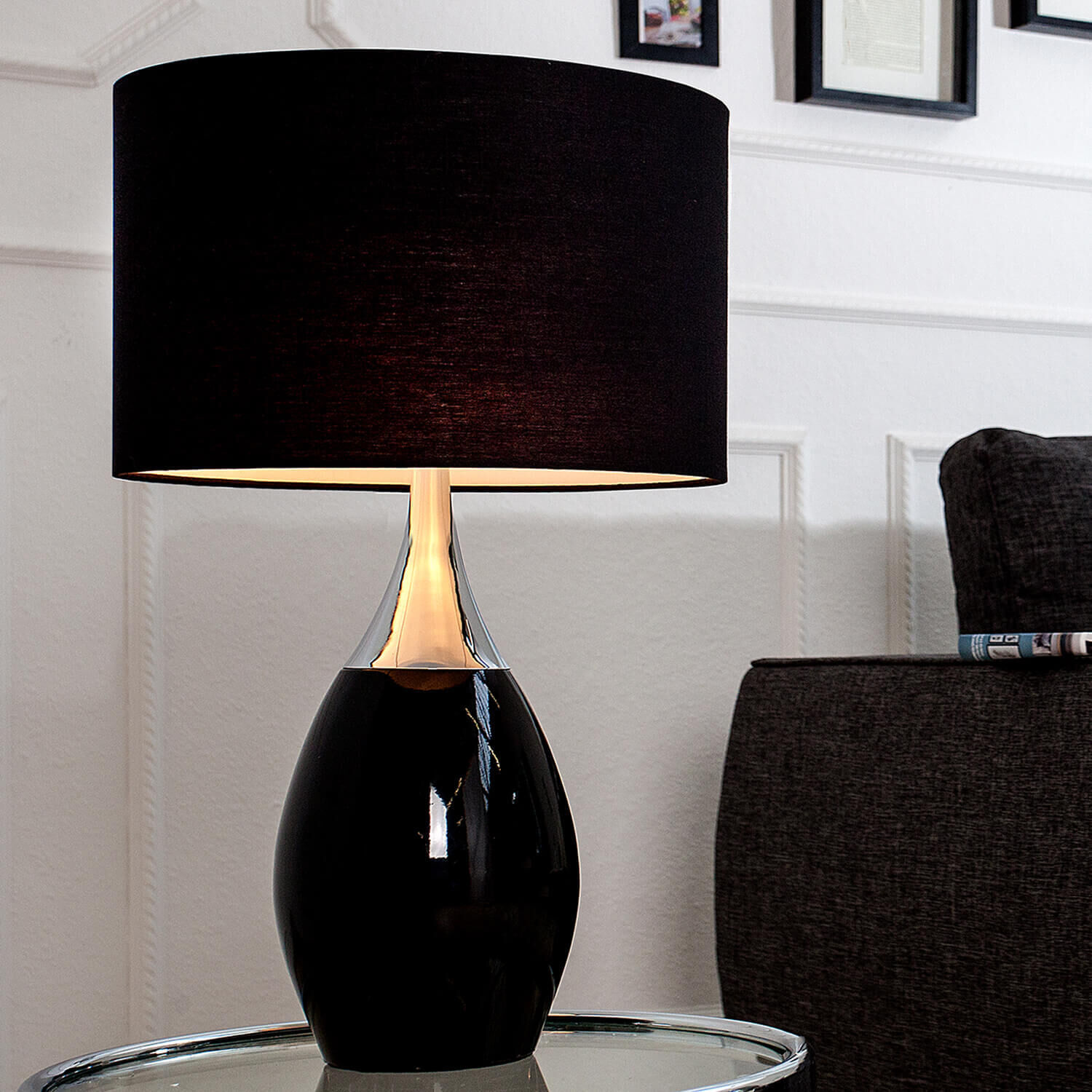 Elegante Tischleuchte Klassisch Ø30cm Lampe, Tischlampe, Lampenschirm