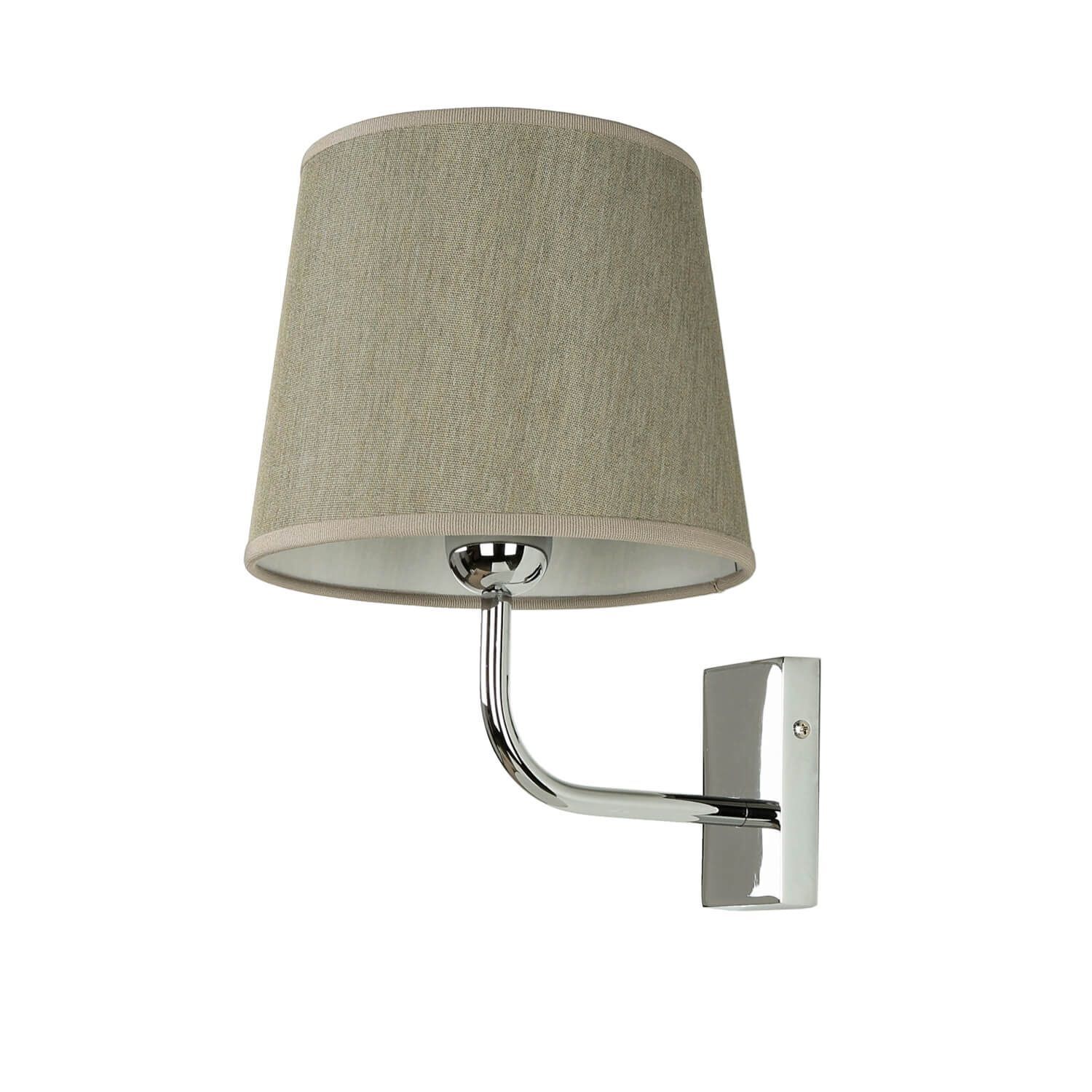 Messing Wandleuchte E27 Beige Silber elegant Lampe, Lampenschirm