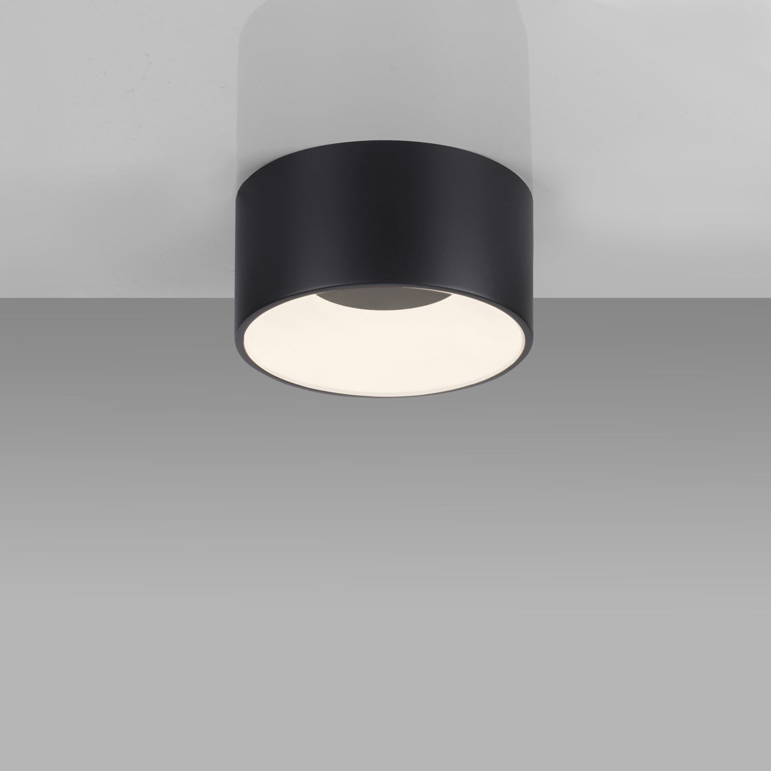 Runde LED Deckenlampe Schwarz Ø16 cm 1500 lm dimmbar