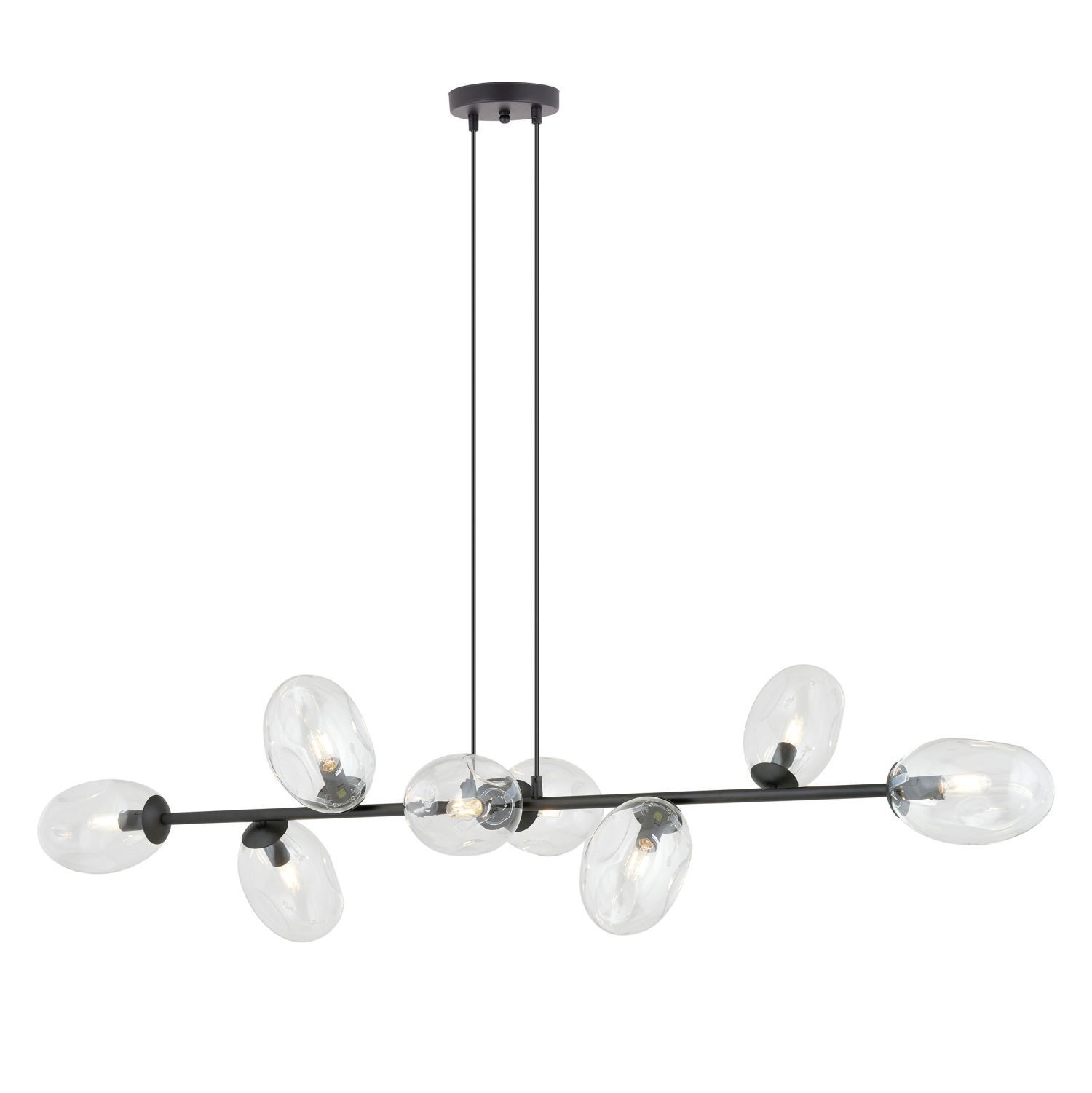Hängelampe verstellbar Glas Metall 140 cm breit groß