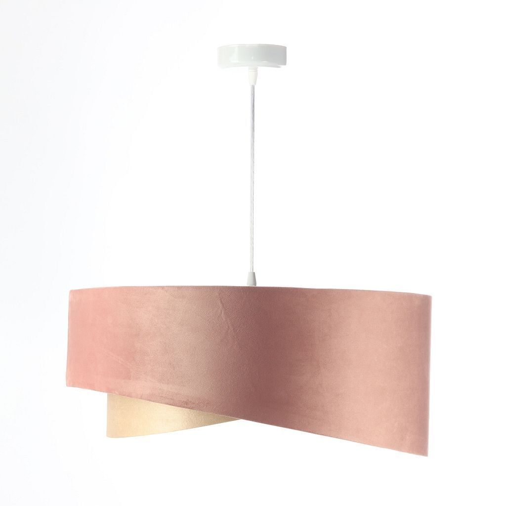 Pendelleuchte Rosa Beige Hellblau Ø 50 cm Stoffschirm E27