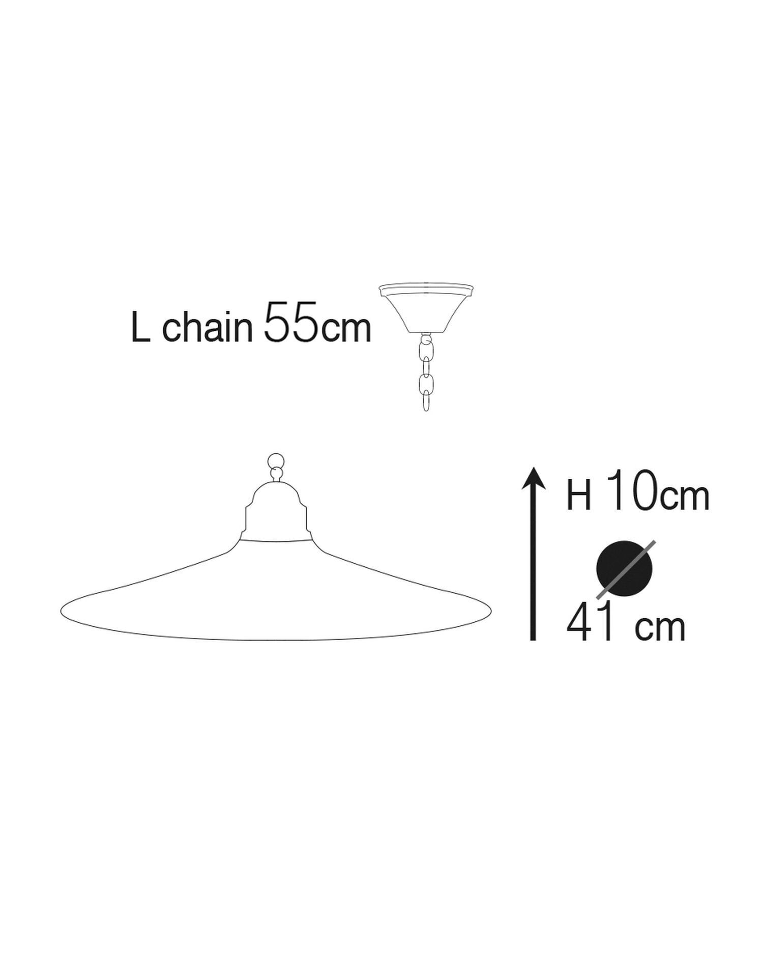 Hängelampe außen Messing massiv Glas D: 41 cm IP23 E27