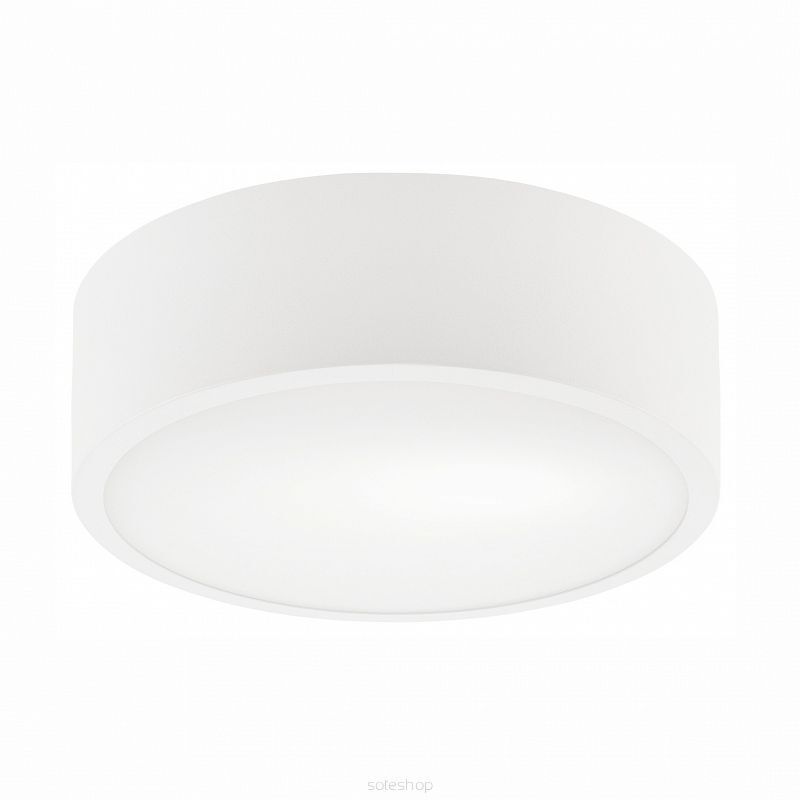 Runde Deckenleuchte Glas E27 Ø26 cm blendarm in Weiß