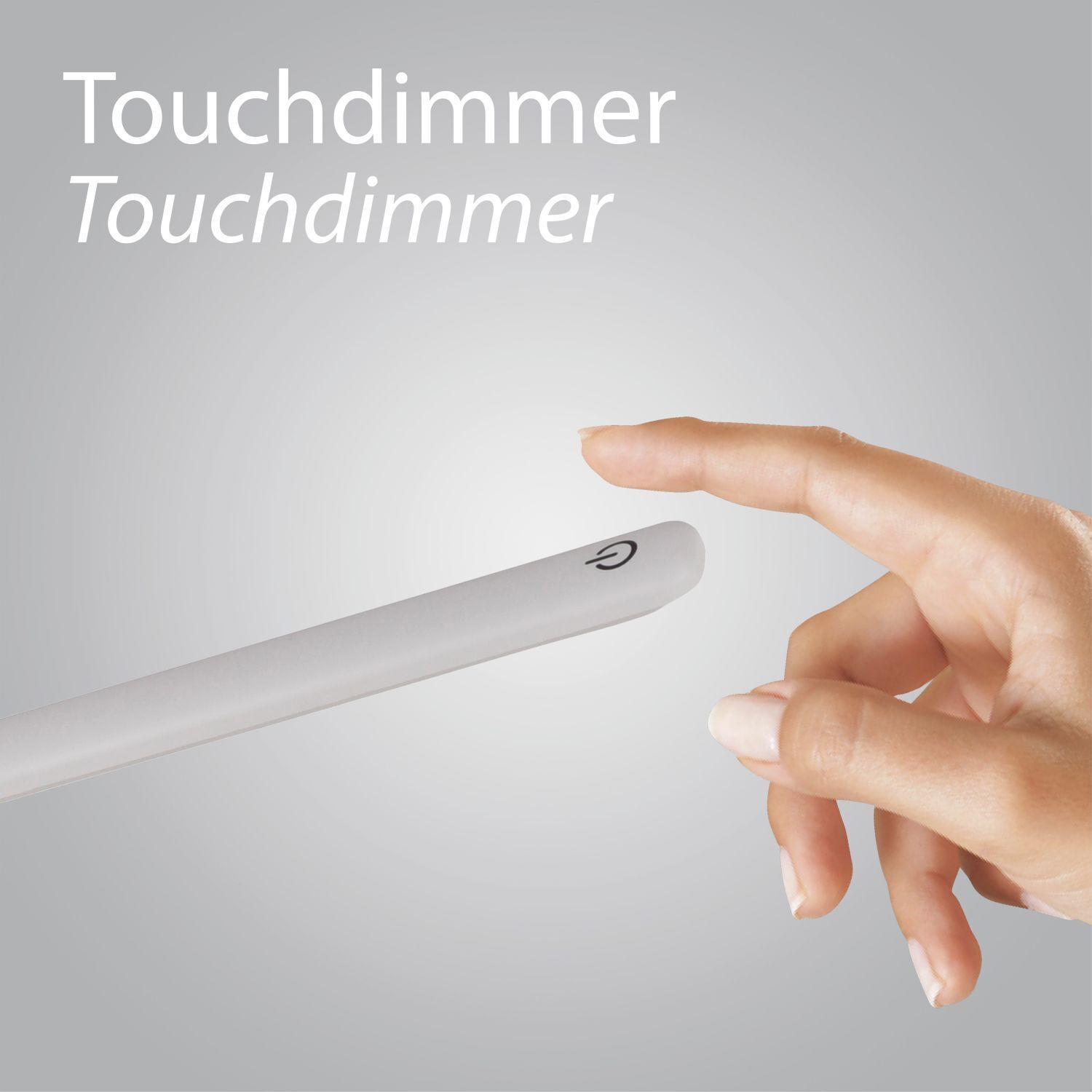 LED SchreibTischlampe Metall Weiß Touch 64 cm flexibel Finger, Hand, Person, Pinsel, Werkzeug