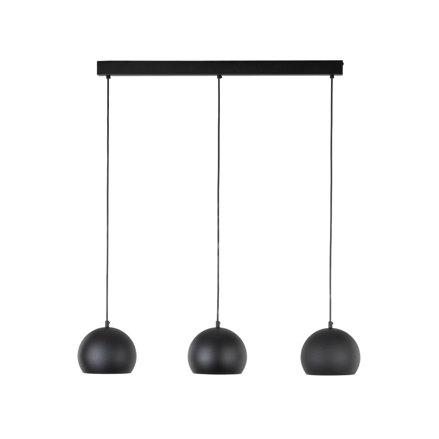 Pendelleuchte Schwarz 3-flammig E27 L: 81 cm höhenverstellbar Lampe