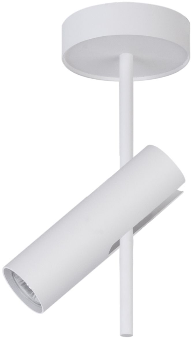 Weißer Deckenstrahler Metall GU10 H:55 cm beweglich