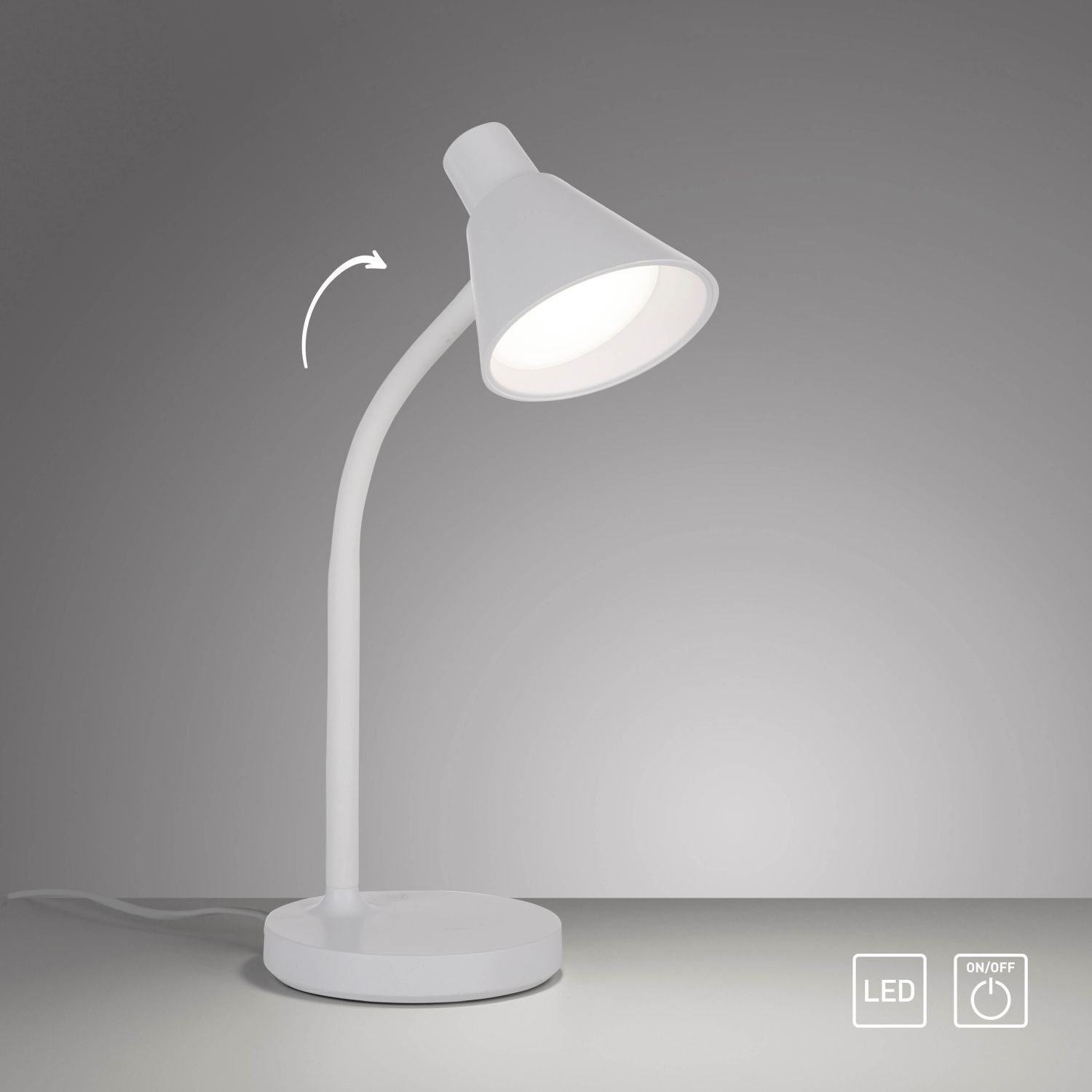 LED SchreibTischlampe Metall 38 cm Weiß 600 lm Modern