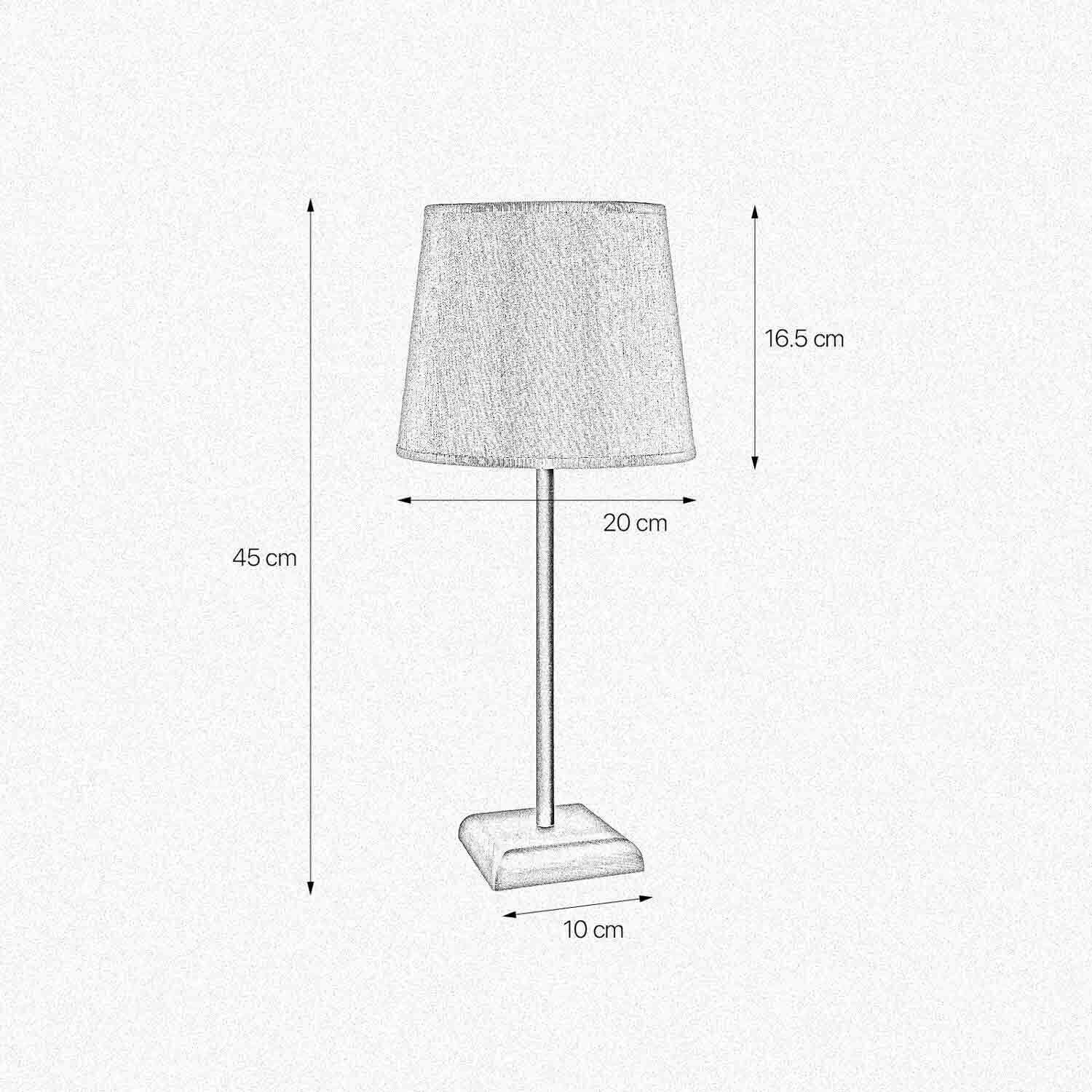 Tischlampe in Bronze matt Beige E27 45 cm Messing Stoff