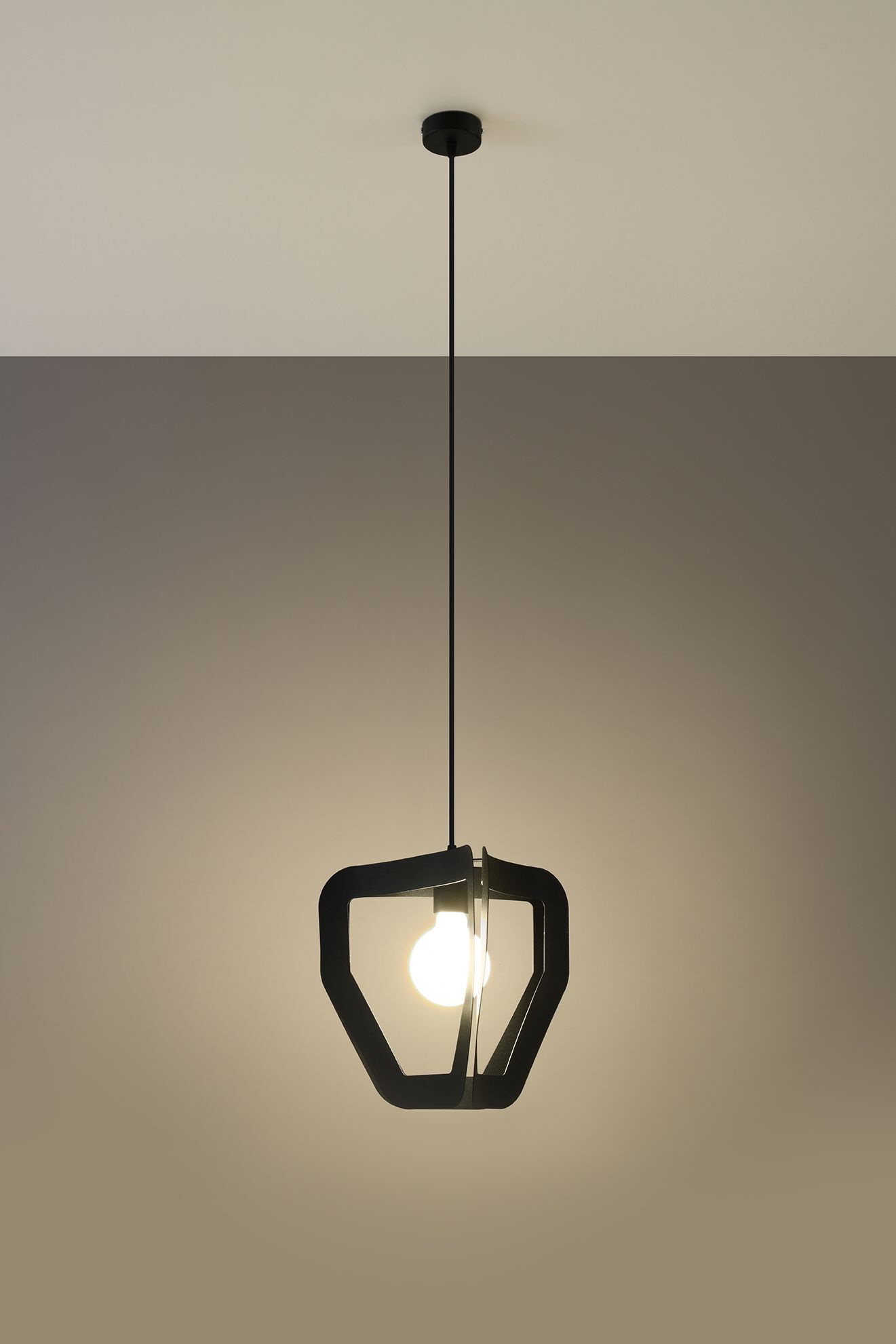 Moderne Hängelampe Metall Schwarz verstellbar E27