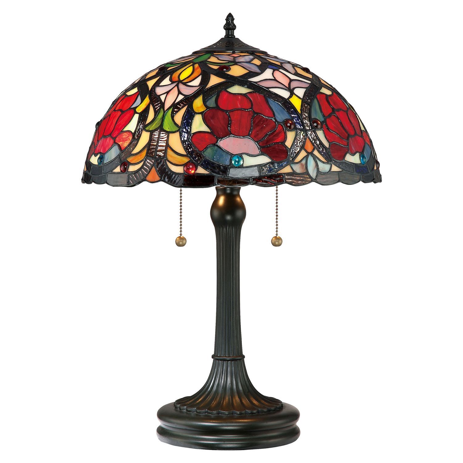 Tischlampe FARFALLA 8 Buntglas 58cm Tiffany Lampe Lampe, Tischlampe, Lampenschirm