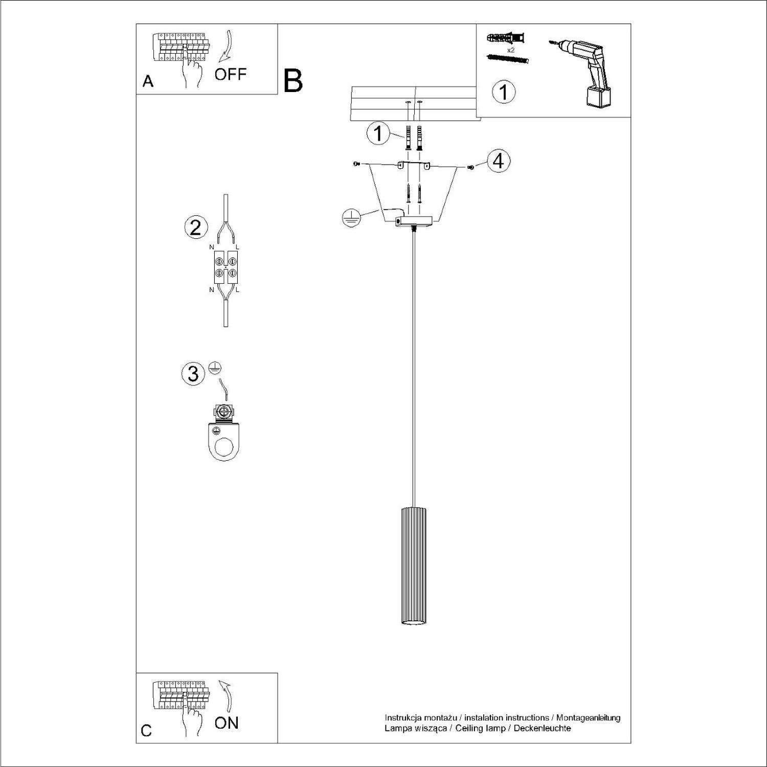 Pendelleuchte Weiß GU10 schmal Ø 8 cm aus Aluminium Modern