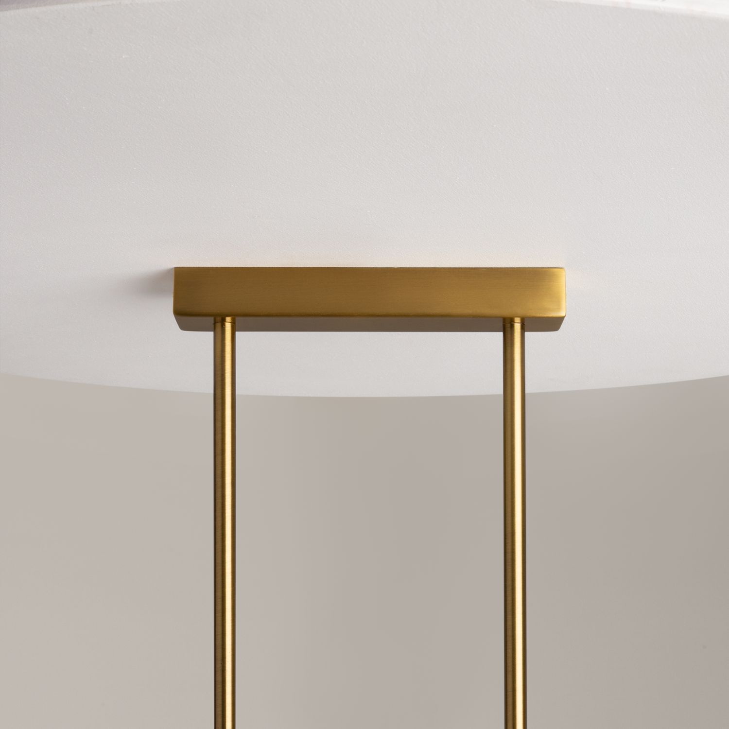 Pendelleuchte Glas Metall G9 H: max. 84,4 cm in Messing Handlauf