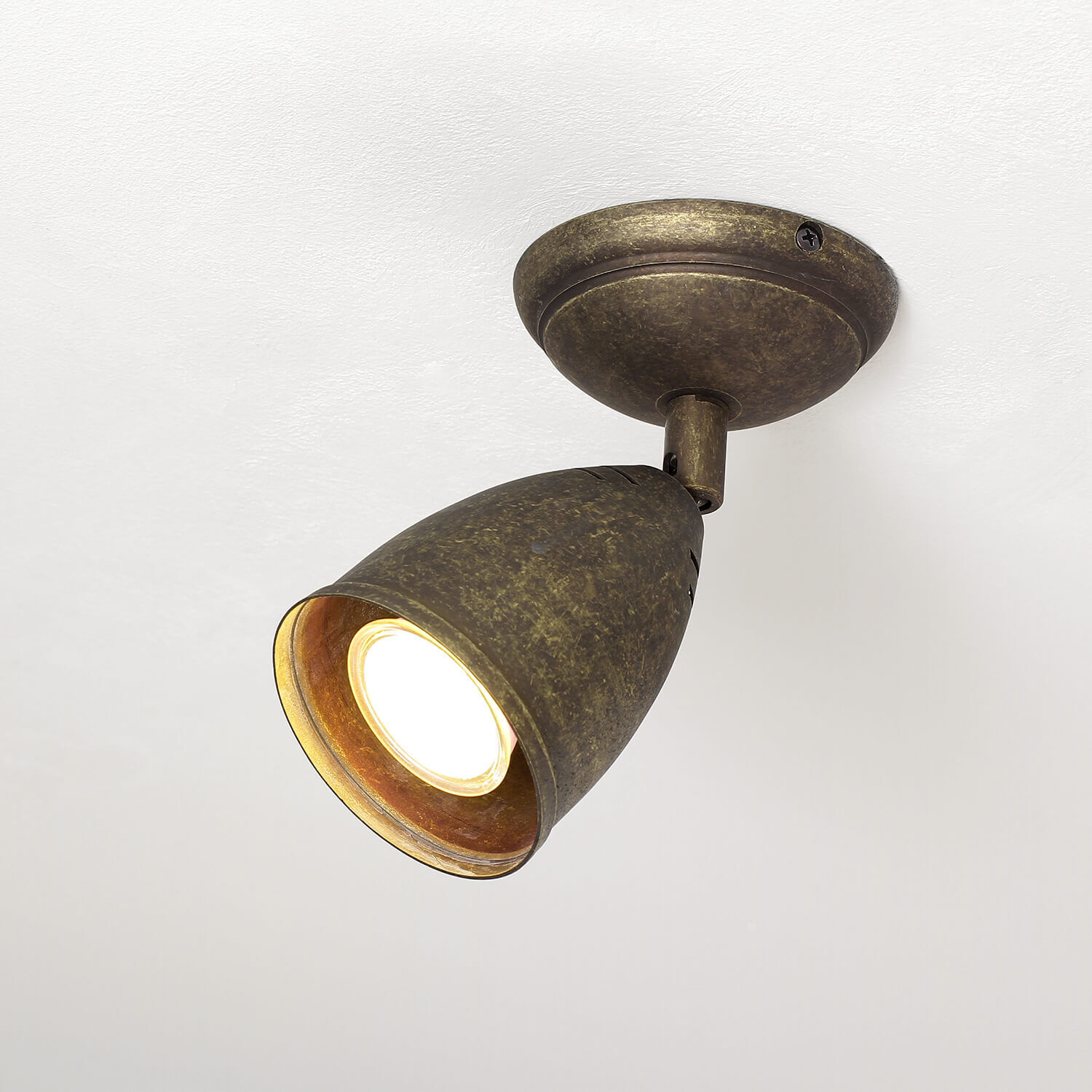 Deckenstrahler Stoccolma Messing Antik Beleuchtung, Lampe, Bronze, Leuchte