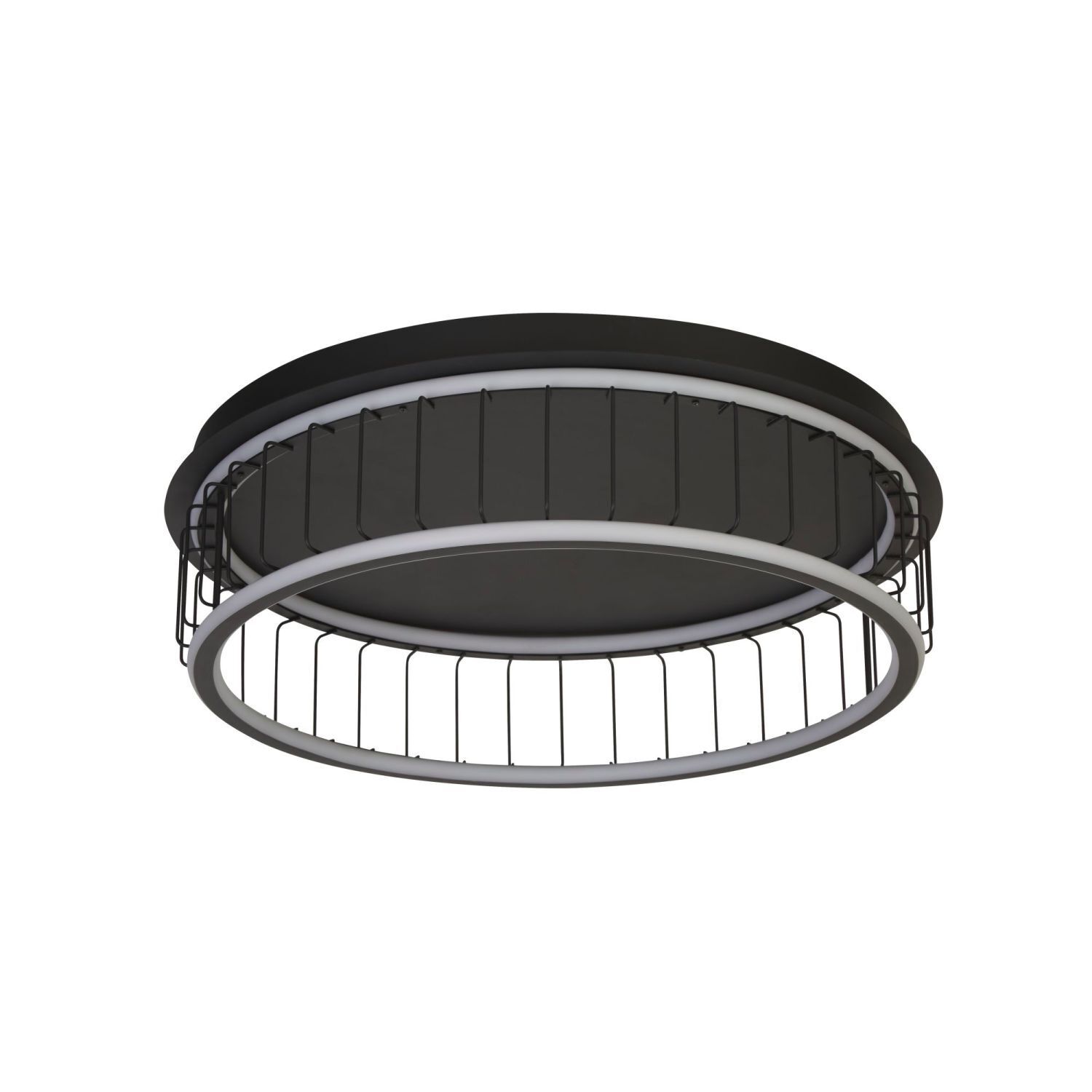 LED Deckenleuchte rund Ø 60 cm Schwarz Weiß 3000 K 861 lm