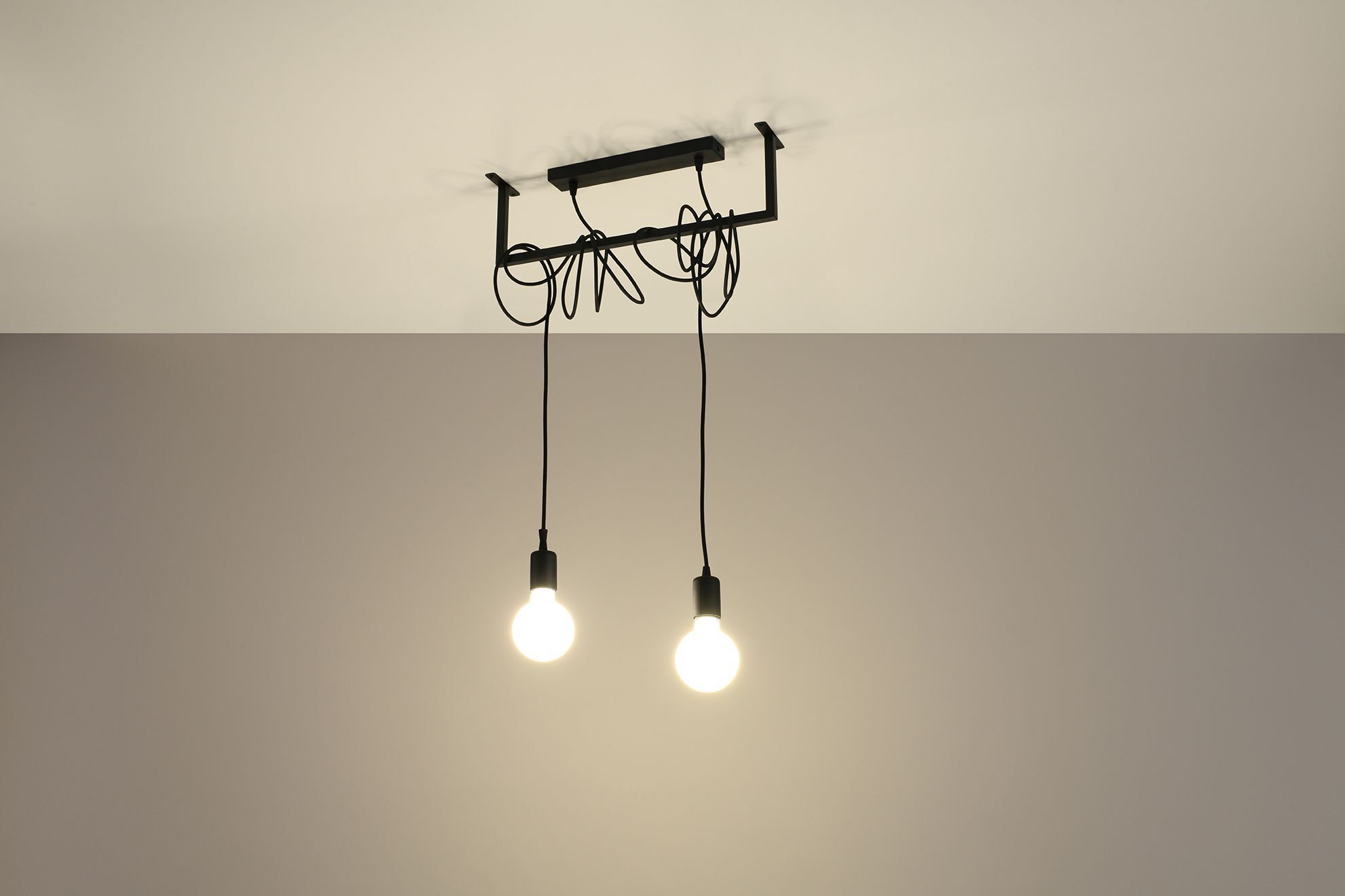 Hängelampe Schwarz verstellbar bis 150 cm E27
