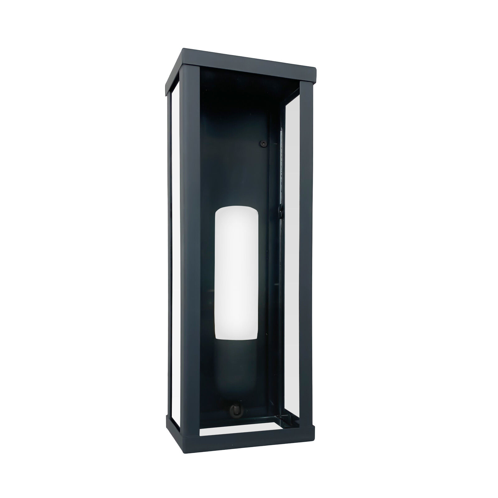 Außenleuchte Wand in Bronze matt IP43 E27 Eisen Glas