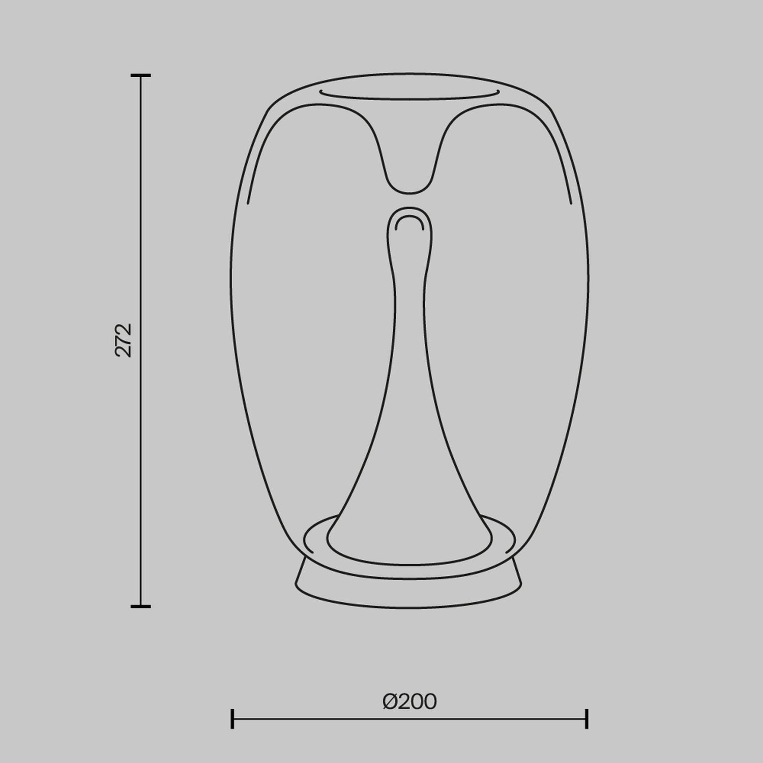 LED Tischleuchte Aluminium Rauchglas D: 20 cm 27,2 cm