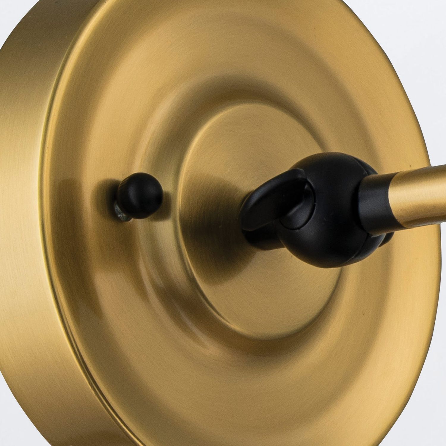 Wandlampe Metall E27 27,5 cm hoch Messing in antik Schwarz Bronze, Griff