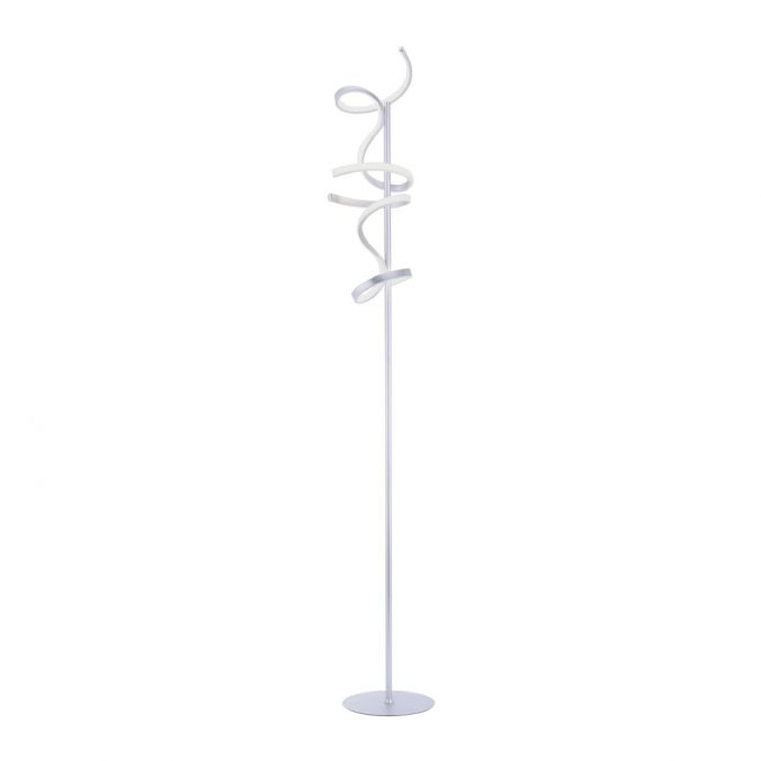 Dimmbare LED Stehleuchte Metall 156 cm 3000 K in Silber