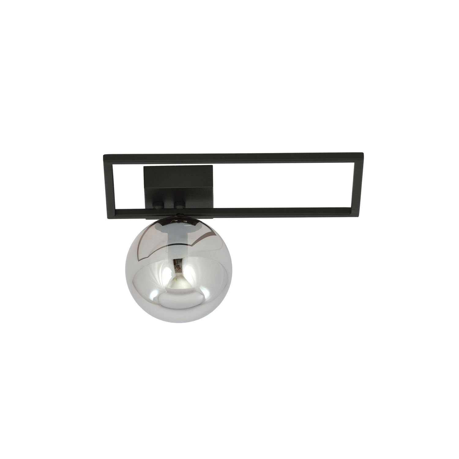 Deckenleuchte Schwarz Grau E14 L: 30 cm Kugelschirm klein