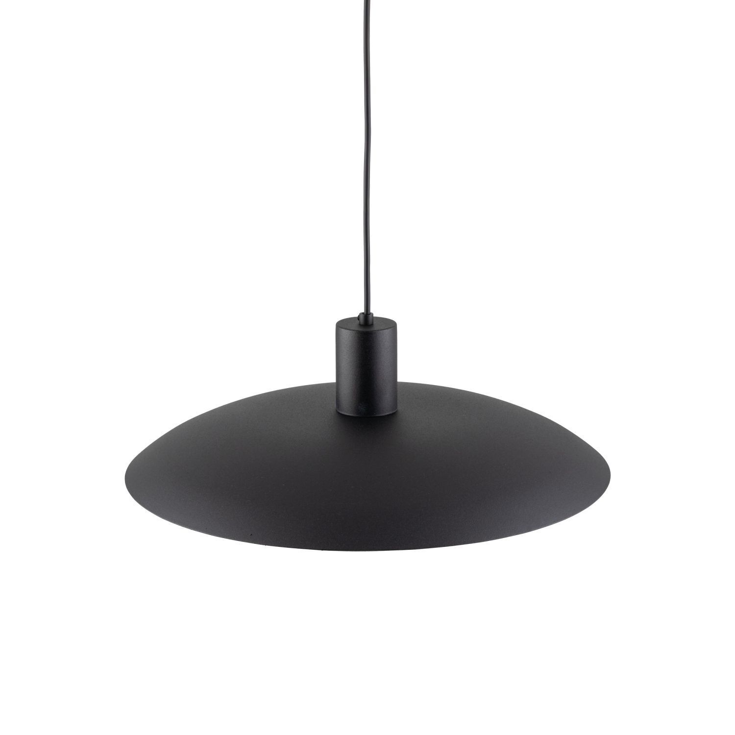 Schwarze Pendelleuchte Metall Ø41 cm rund E27 Loft