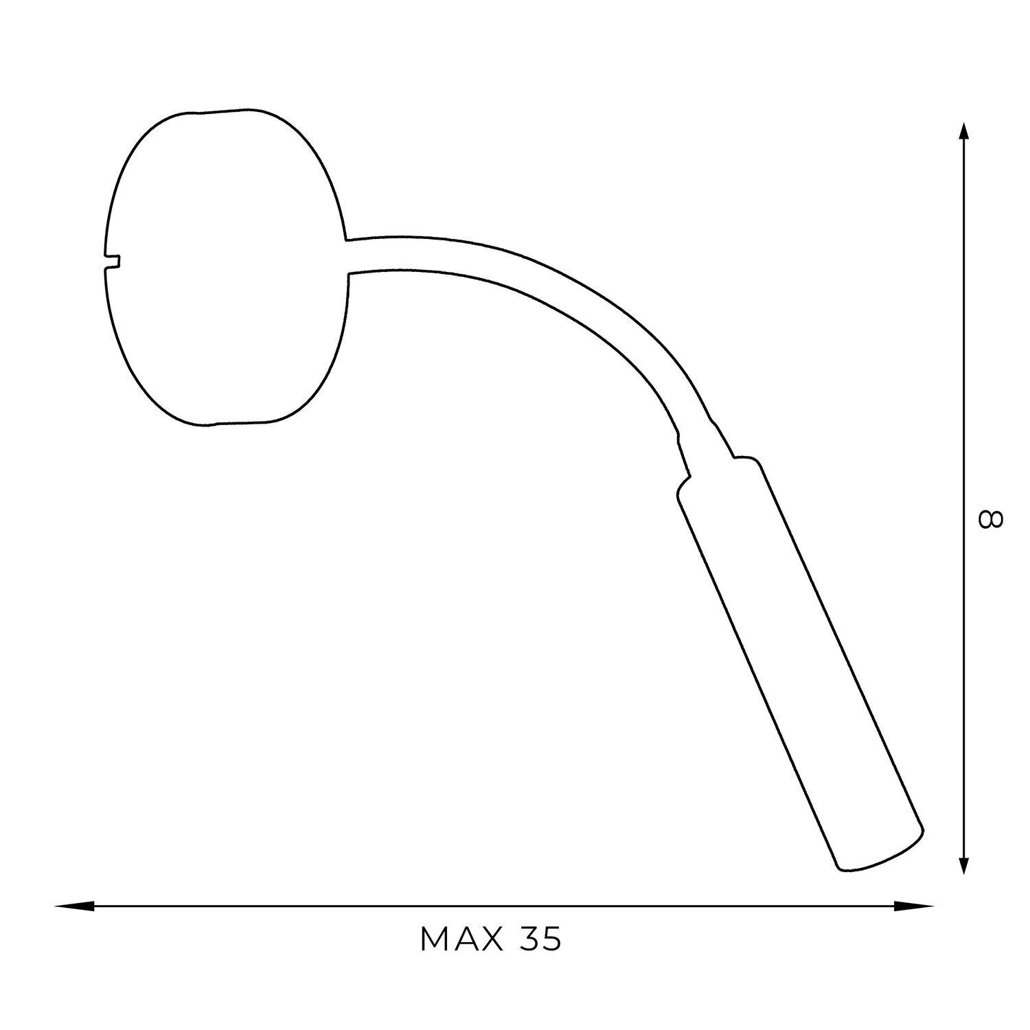 Wandspot Metall G9 akzentuiert T:35 cm Flexarm Schwarz