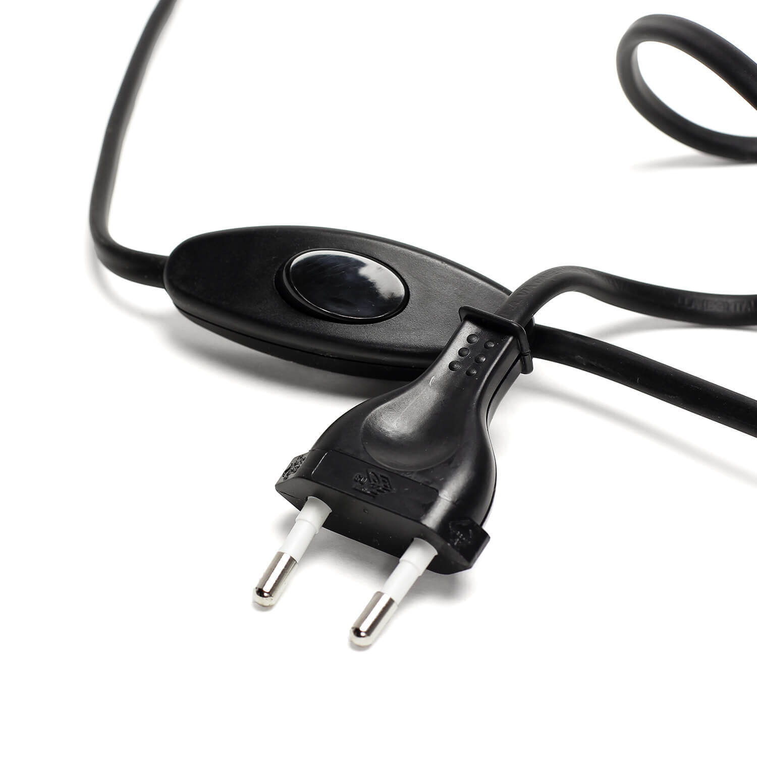 Tischlampe Schwarz E27 Metall Stoff 34 cm Adapter, Elektronik, Stecker