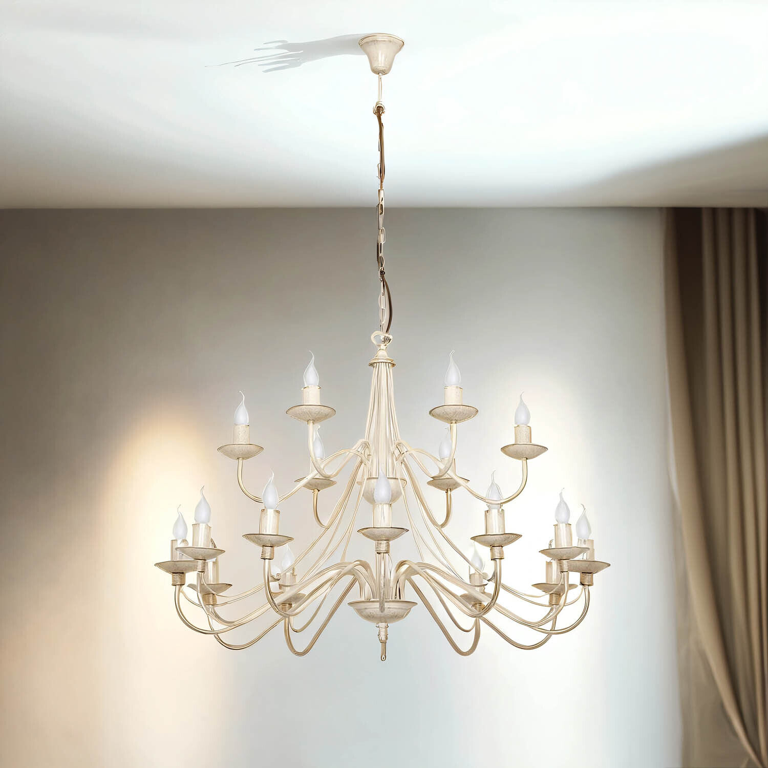 Opulenter Kronleuchter Lüster Metall Esszimmer Leuchter, Lampe