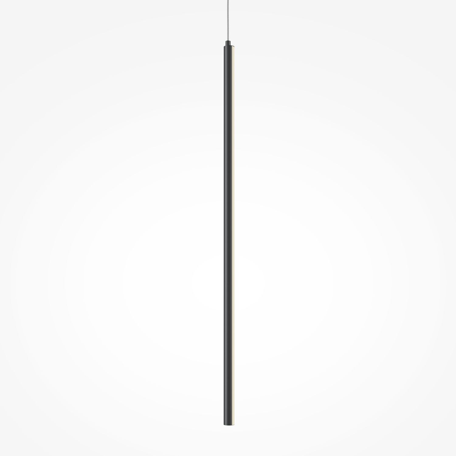 LED Pendelleuchte Aluminium rund D: 1,7 cm Schwarz LINA