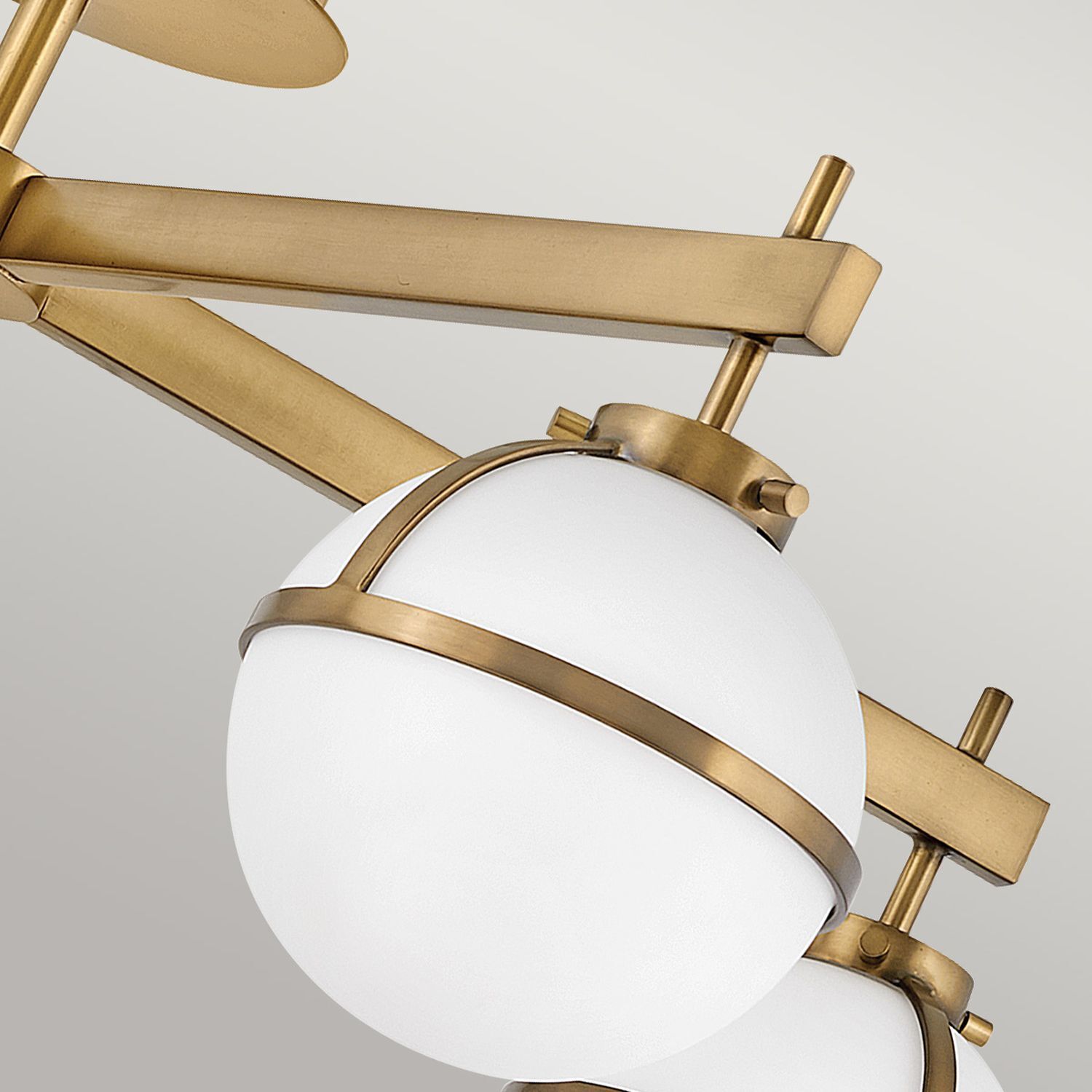 Deckenleuchte Badezimmer IP44 81,3 cm breit Messing Antik Weiß